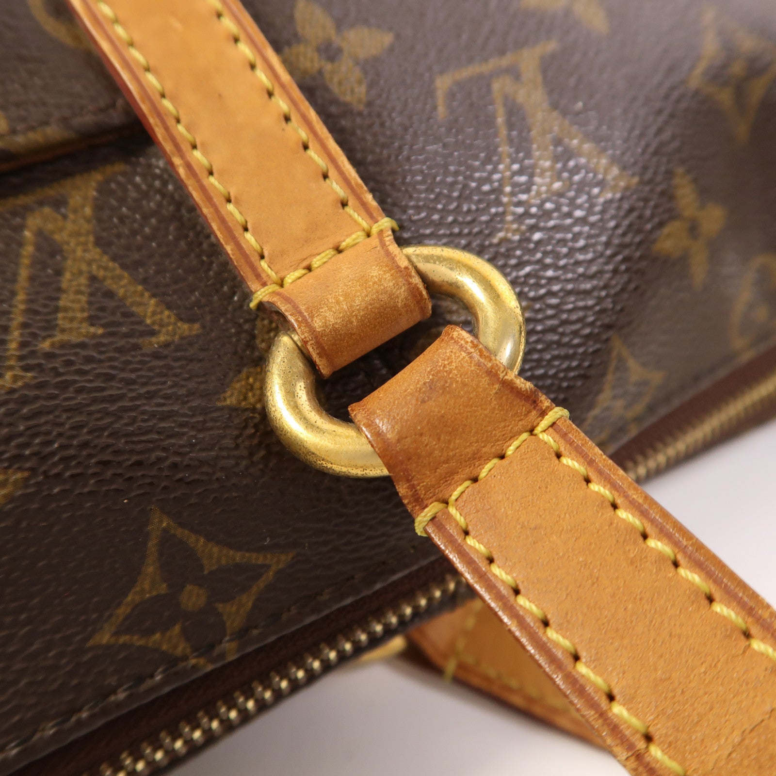 LOUIS VUITTON Monogram Totally PM金扣肩背袋/手挽袋棕色