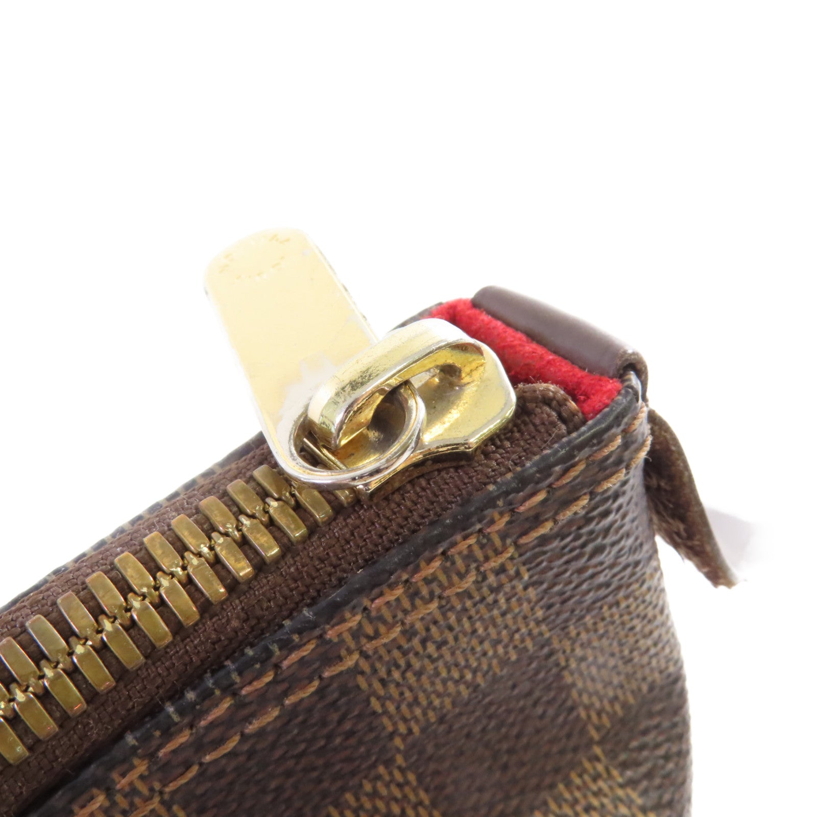LOUIS VUITTON Damier Ebene Saleya MM Tote Bag金扣肩背袋啡色