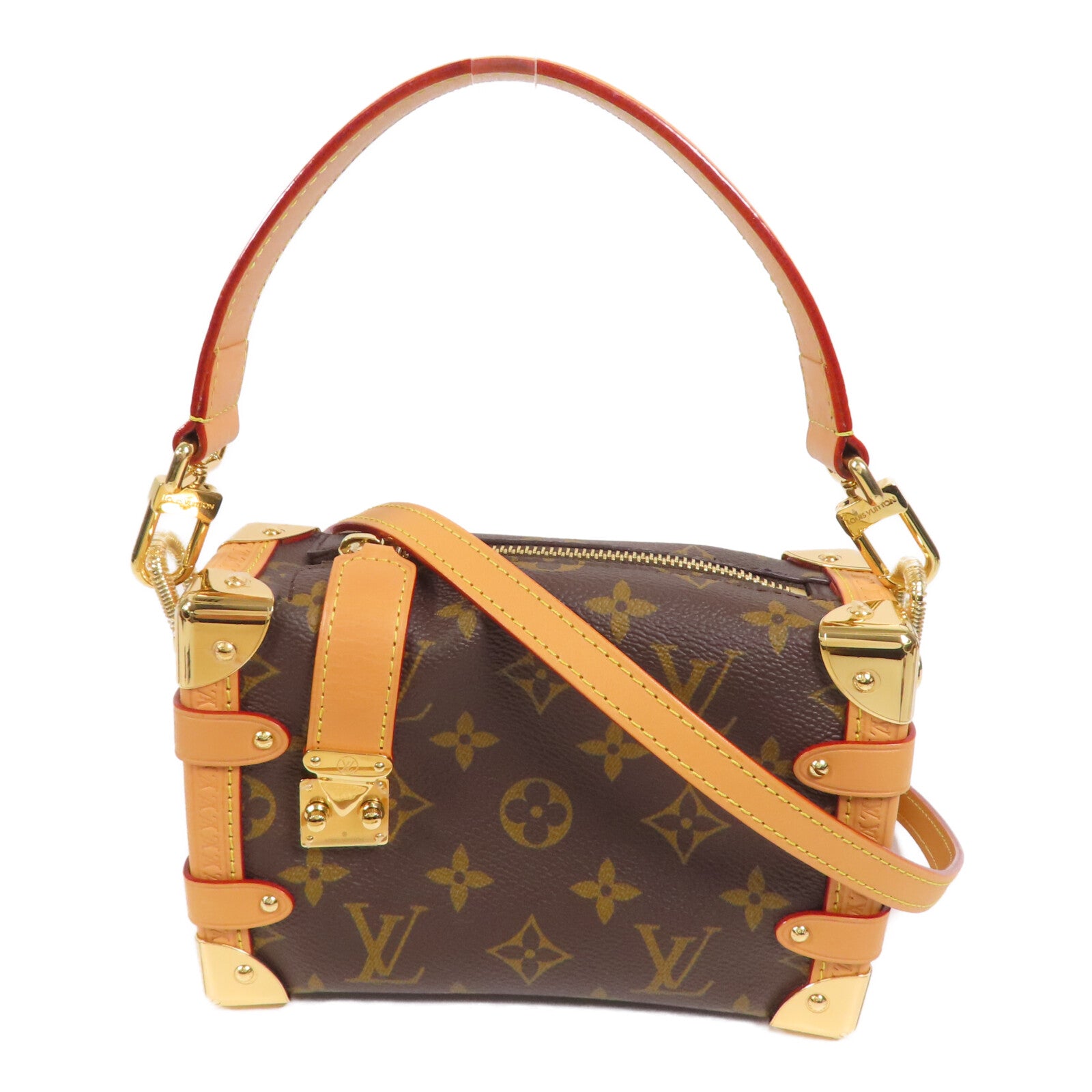LOUIS VUITTON Monogram Side Trunk PM金扣手挽肩背兩用袋