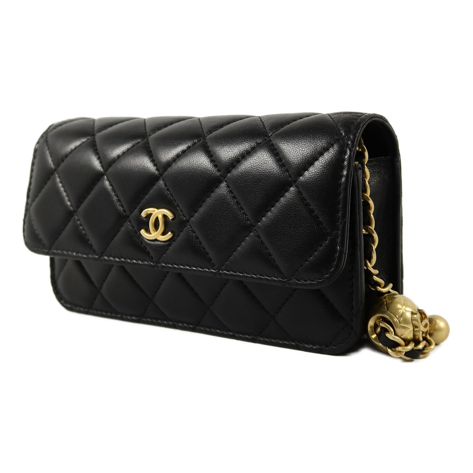 CHANEL 羊皮皮革Phone Bag鏈帶肩背袋