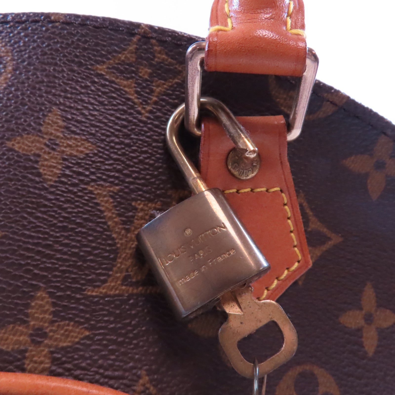 LOUIS VUITTON Monogram Elipse MM金扣手挽袋啡色