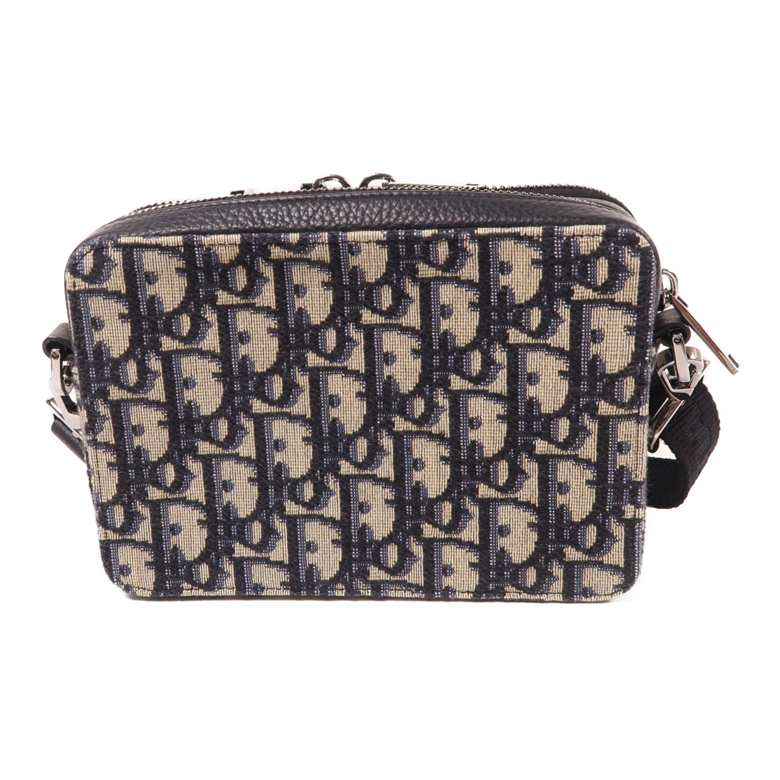 Dior 帆布Oblique Camera Bag銀扣肩背袋