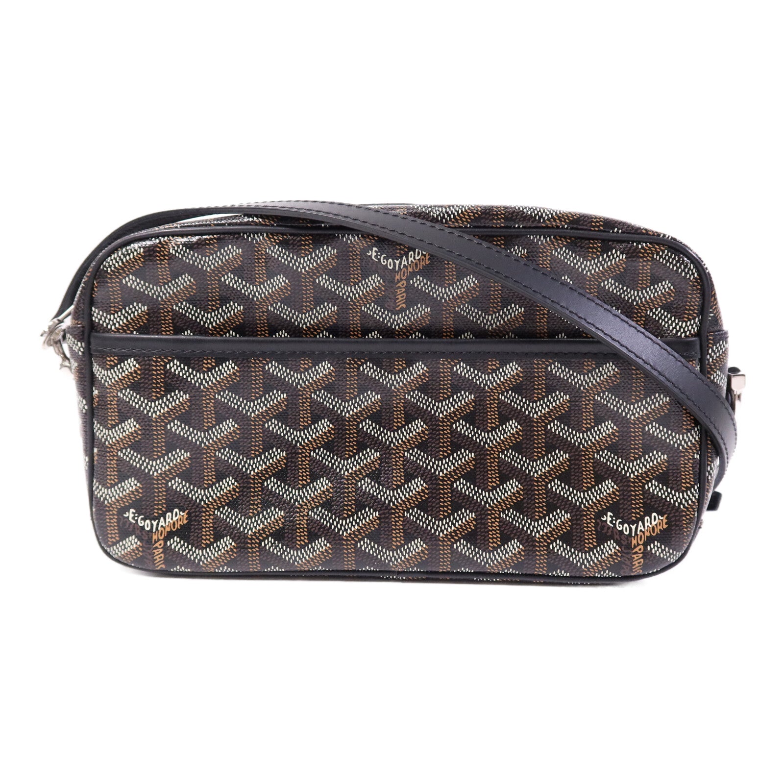 GOYARD 塗層帆布Cap-Vert PM銀扣肩背袋