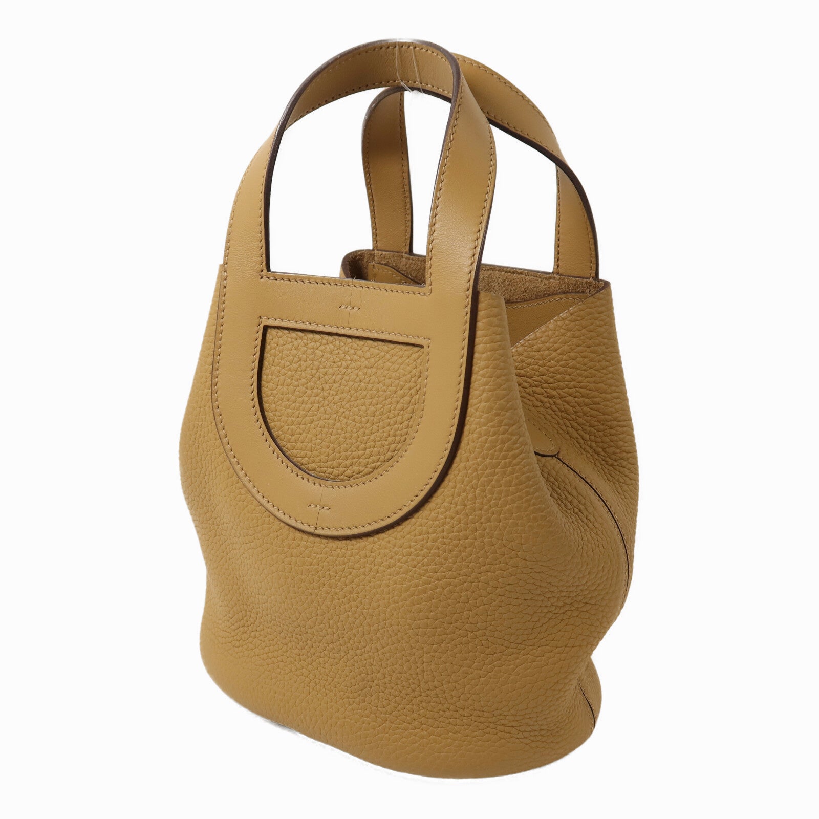 HERMES Clemence皮革In The Loop 18手挽袋Biscuit