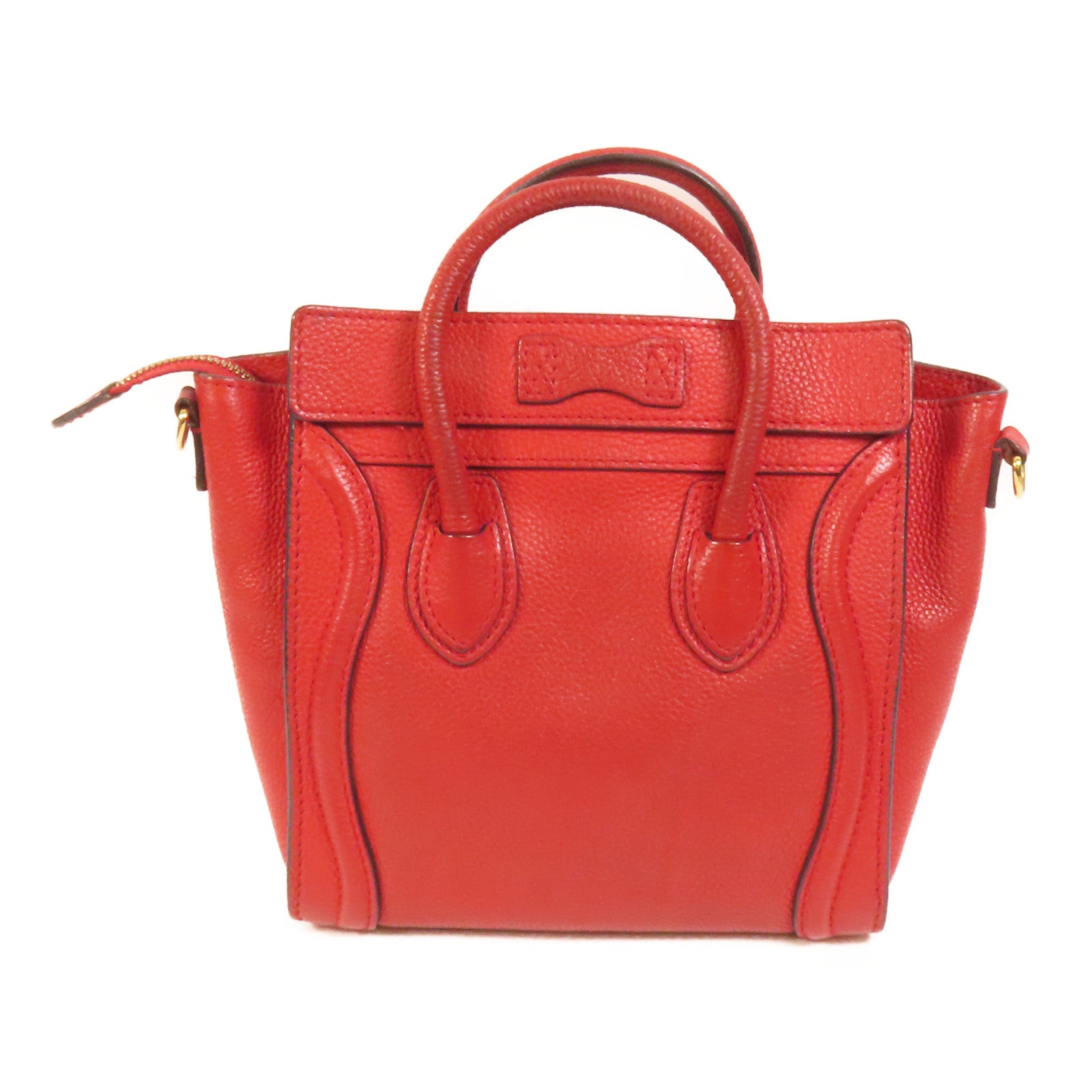 CELINE 牛皮皮革Nano Luggage金扣手挽肩背兩用袋