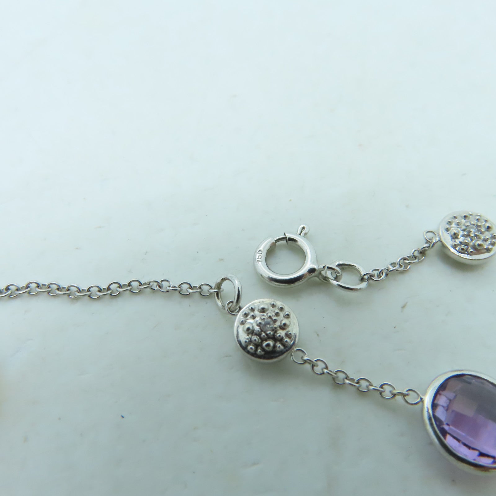 JEWELRY 【激減優惠】18K白金Bracelet手鏈藍色/紫色/黃色