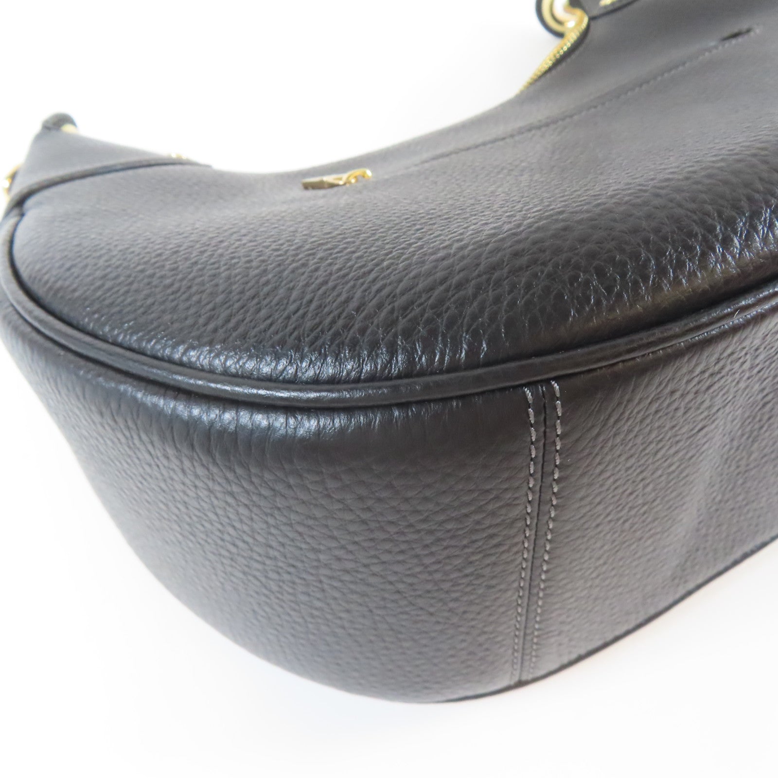 COACH 牛皮皮革Shoulder Bag金扣肩背袋黑色