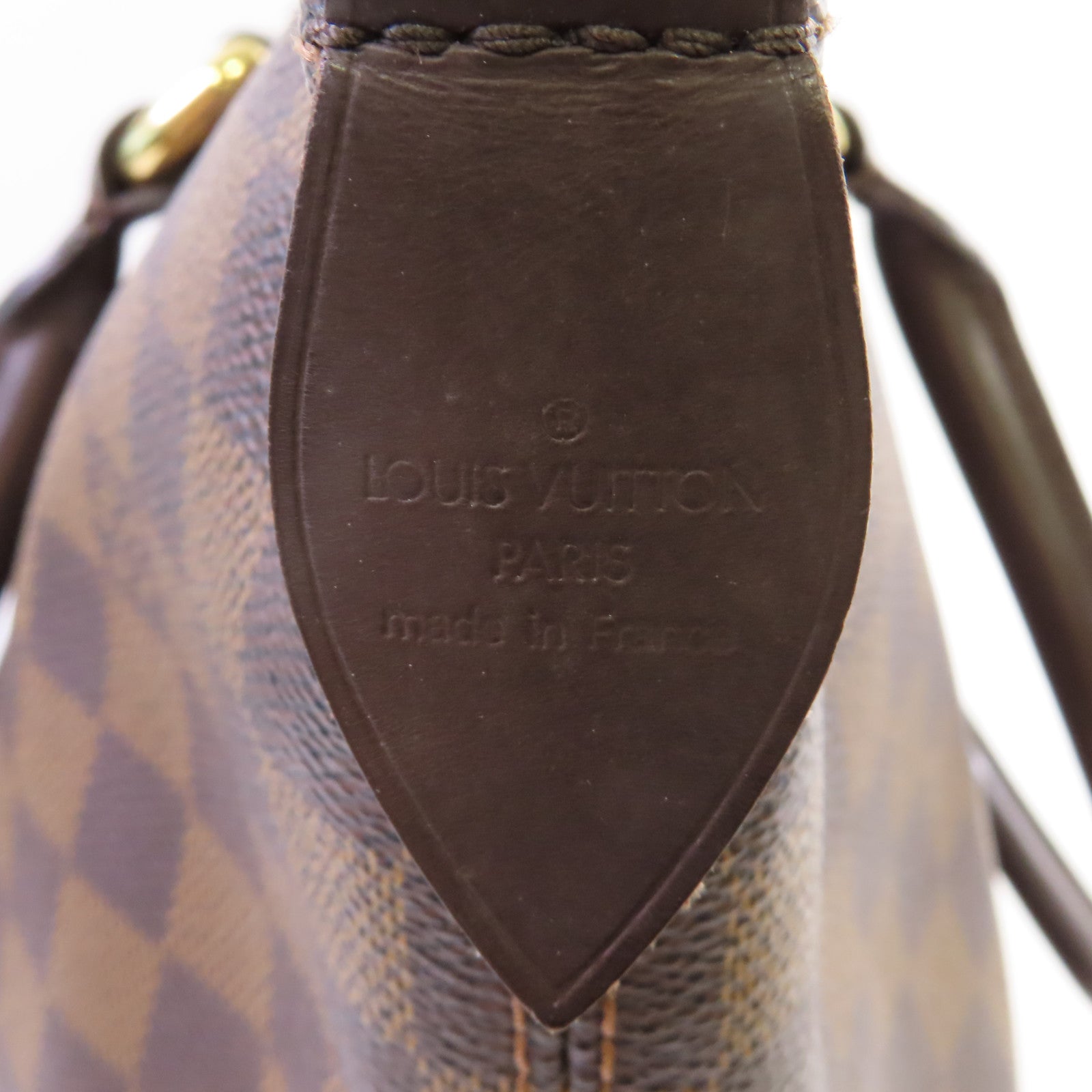 LOUIS VUITTON Damier Ebene Saleya MM Tote Bag金扣肩背袋啡色