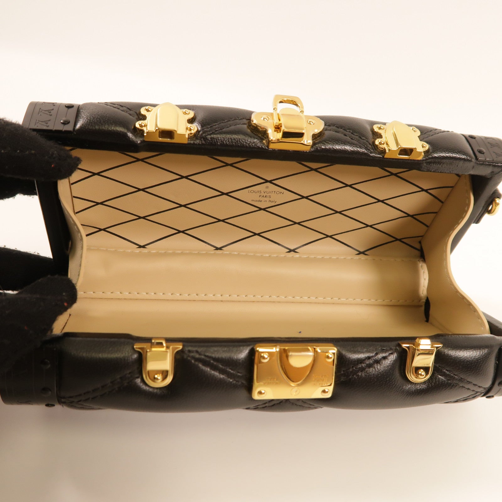 LOUIS VUITTON LV Vanity Case 2 Way Shoulder Bag M23575 Calfskin Leather Black
