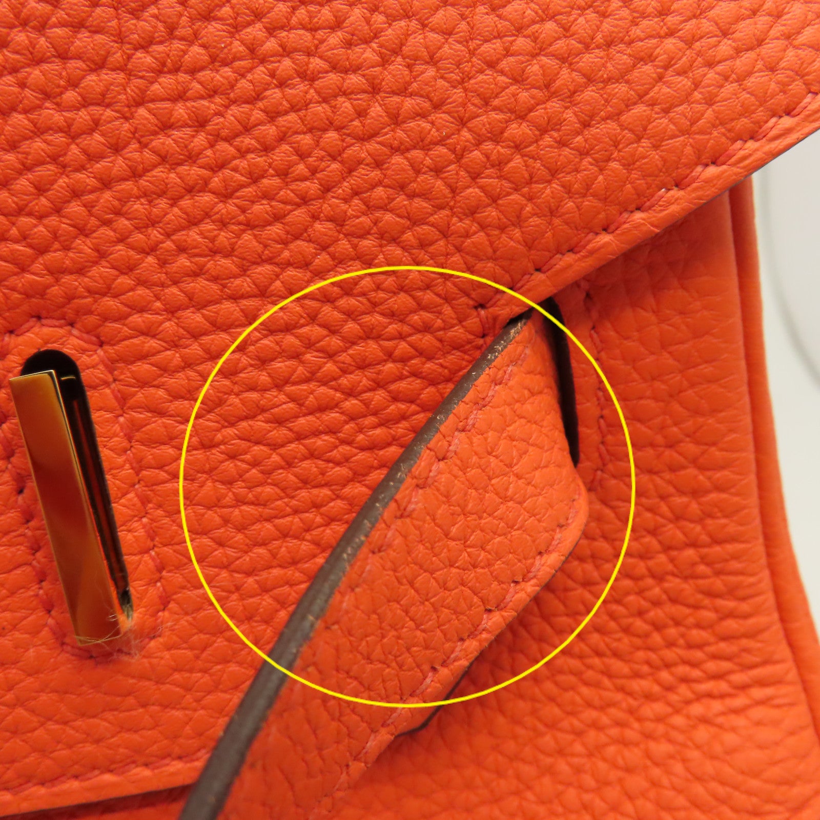 HERMES Togo皮革Birkin 35 Handbag金扣手挽袋Orange Poppy/罌粟花橘色