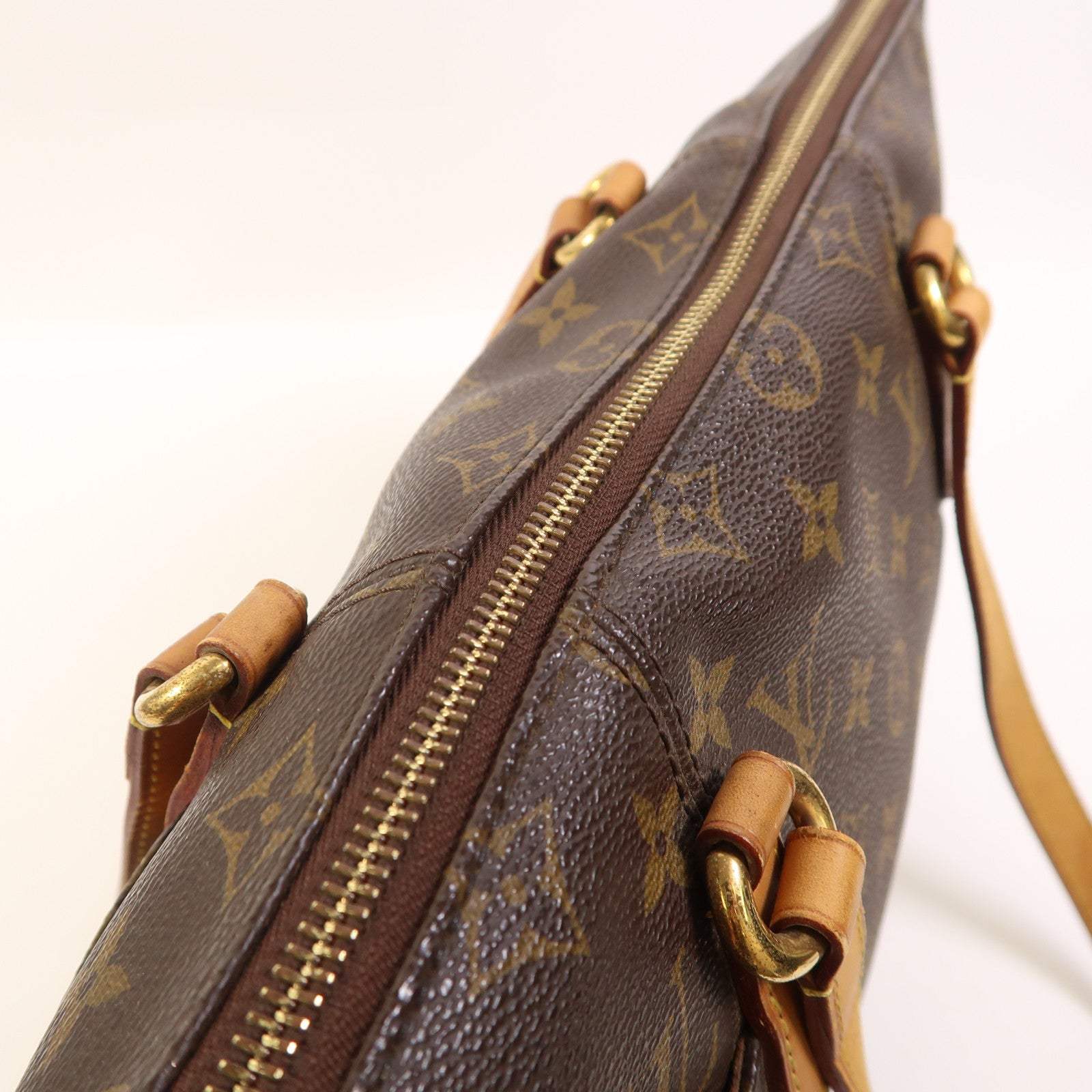 LOUIS VUITTON Monogram Totally PM金扣肩背袋/手挽袋棕色