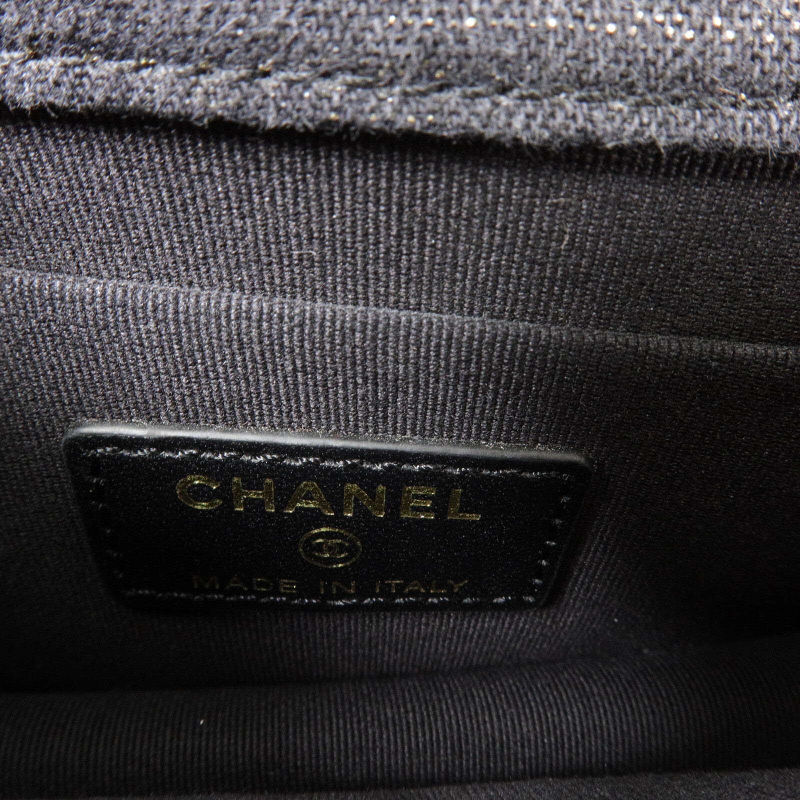 CHANEL 牛仔布Clutch with Chain鏈帶肩背袋
