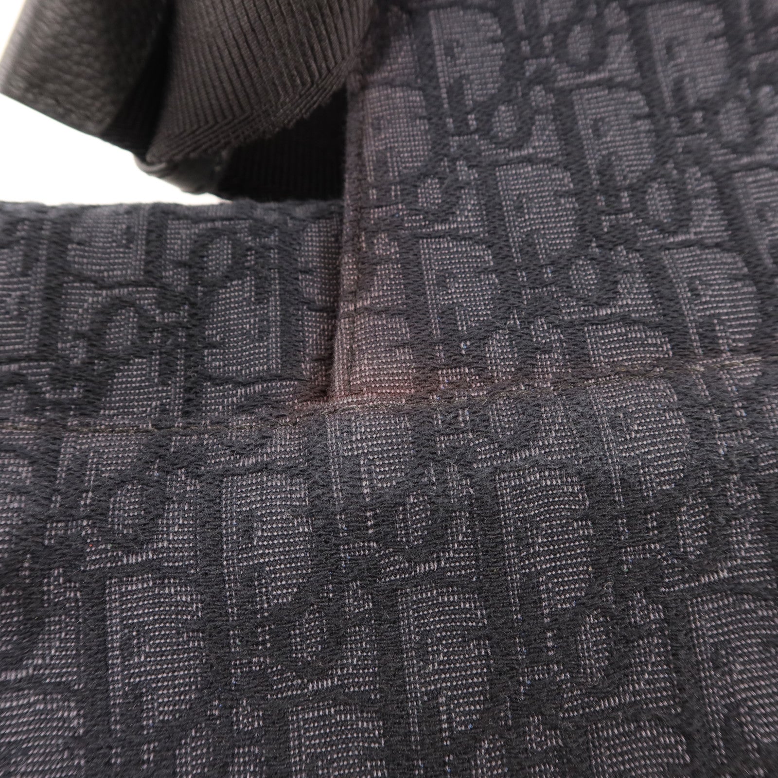 Dior 【激減優惠】帆布Saddle Bag銀扣肩背袋