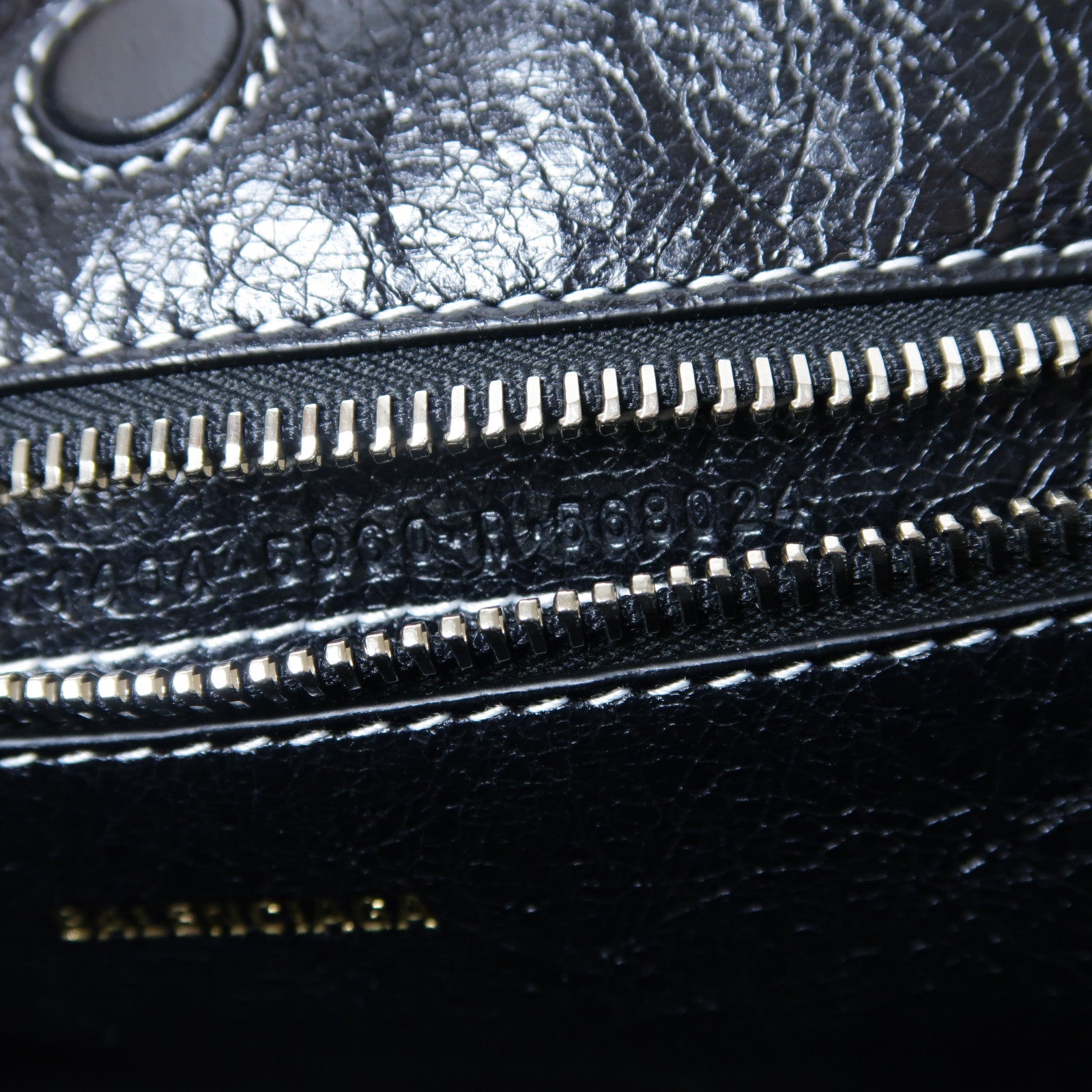 BALENCIAGA **【激減優惠】牛皮皮革Small Barbes銀扣手挽肩背兩用袋粉紅色/黑白色