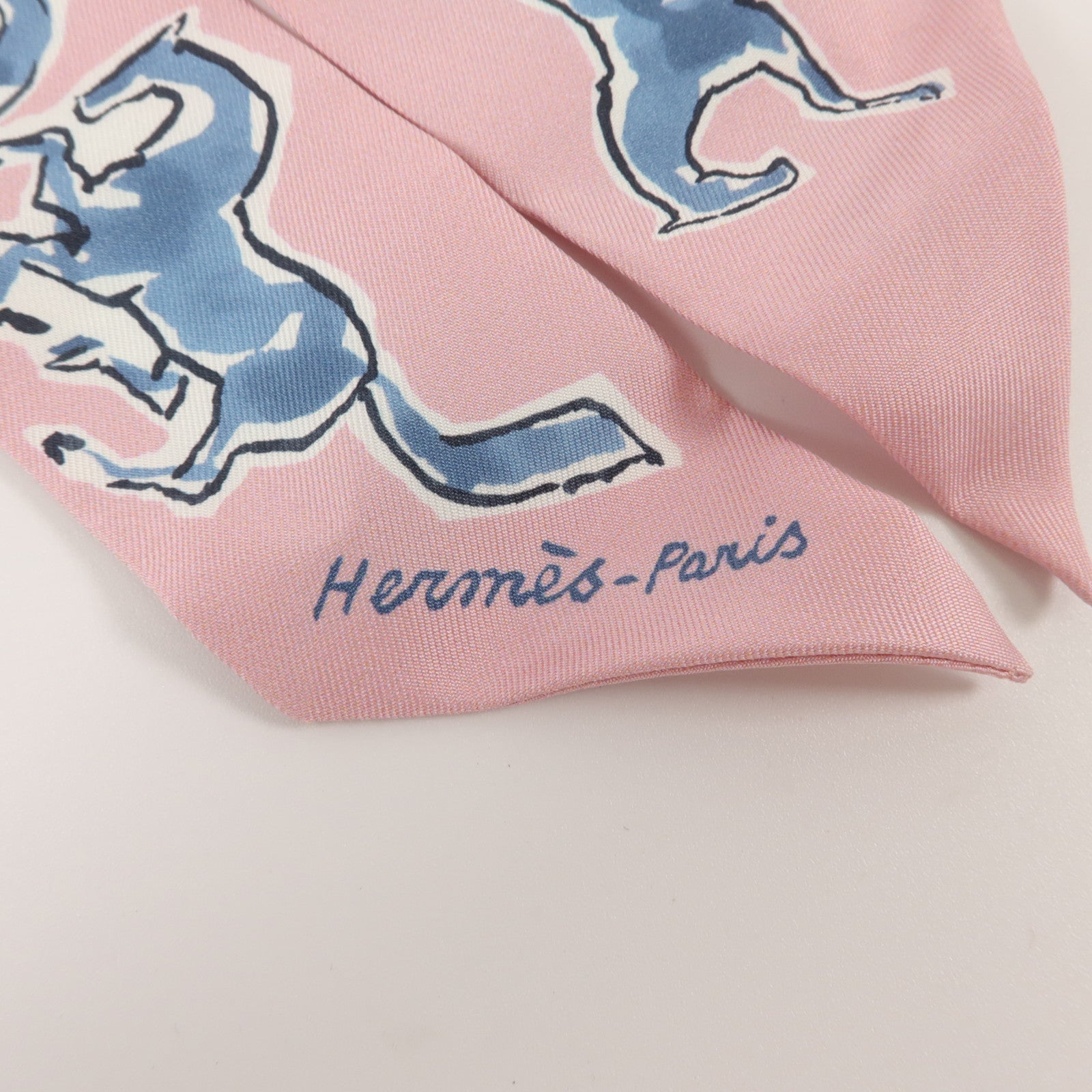 HERMES 絲質Twilly絲巾