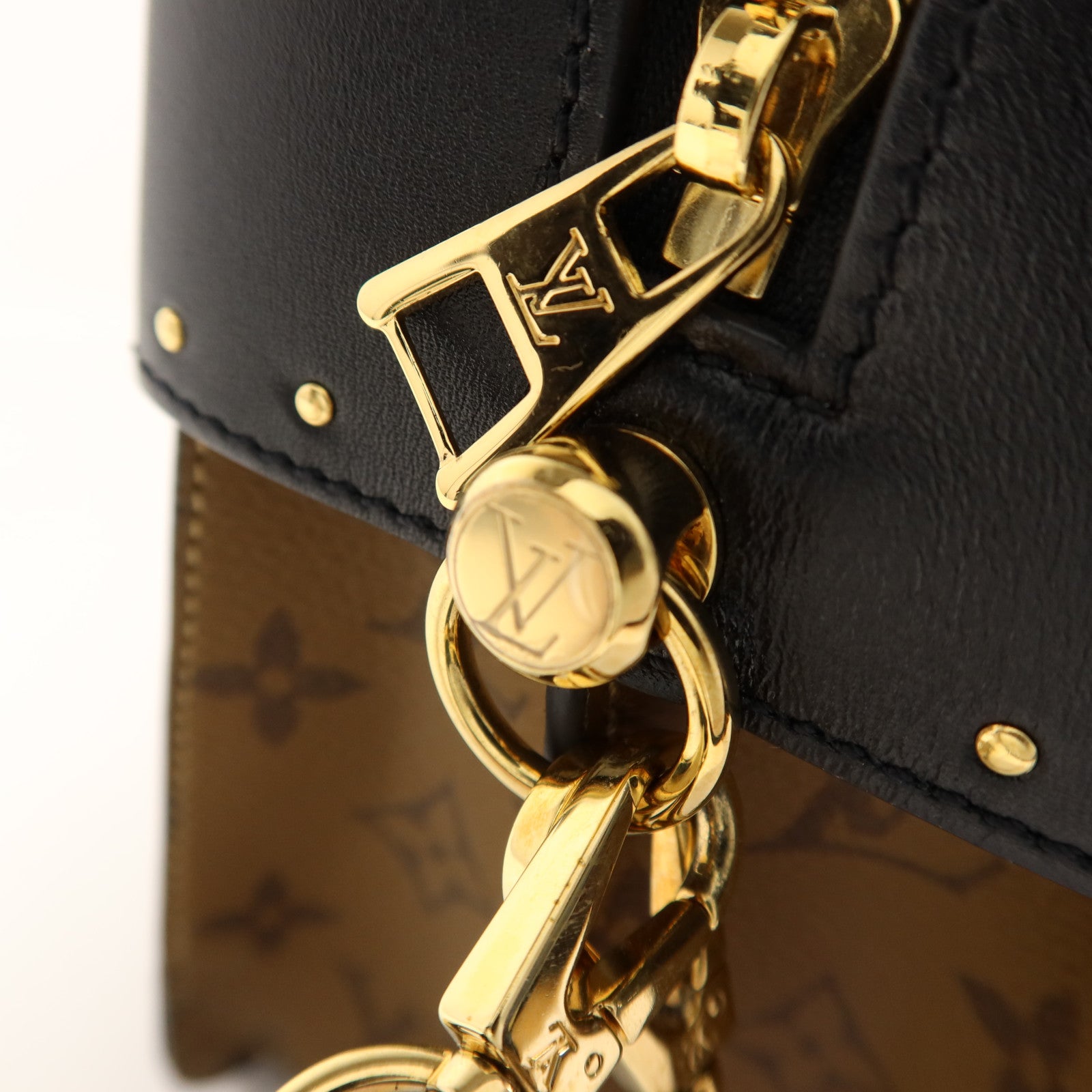 LOUIS VUITTON Monogram Reverse City Malle金扣手挽肩背兩用袋