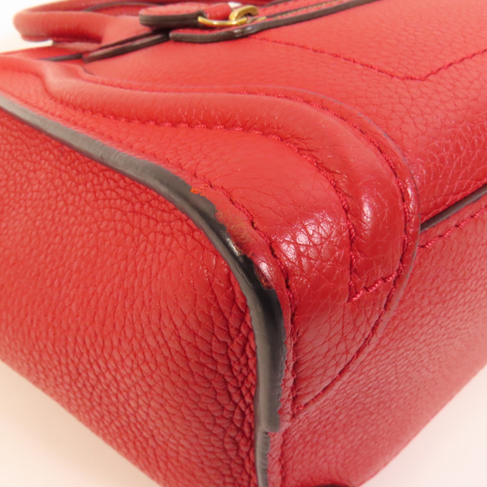 CELINE 牛皮皮革Nano Luggage金扣手挽肩背兩用袋