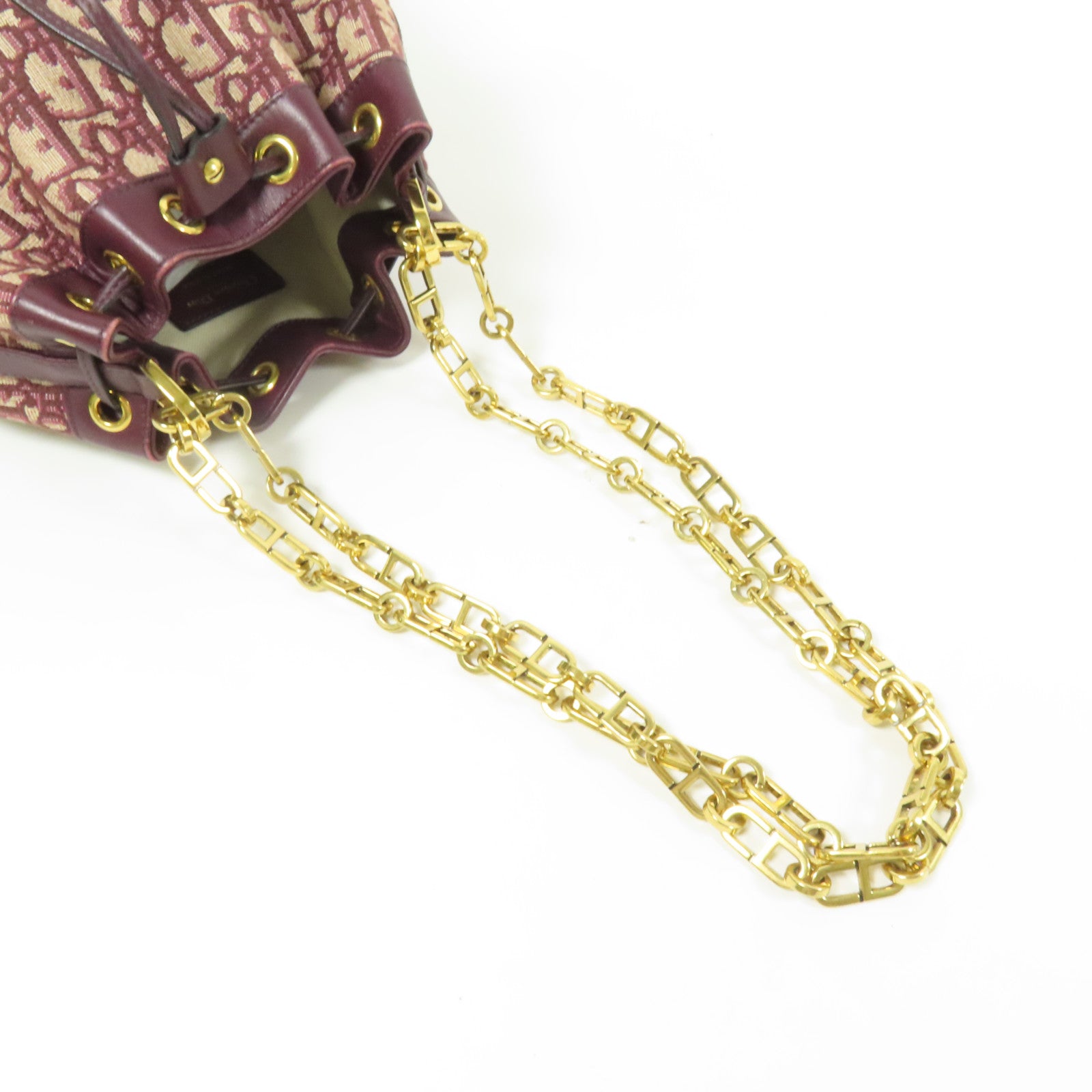 Dior 帆布Oblique Bucket金扣肩背袋