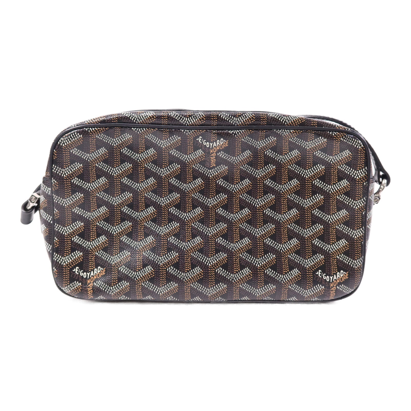 GOYARD 塗層帆布Cap-Vert PM銀扣肩背袋