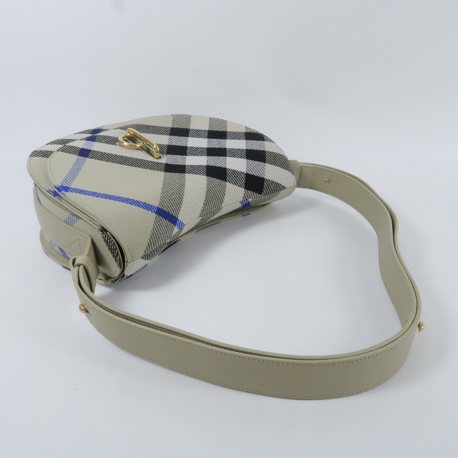 BURBERRY 帆布/牛皮皮革Rocking Horse Bag Medium肩背袋