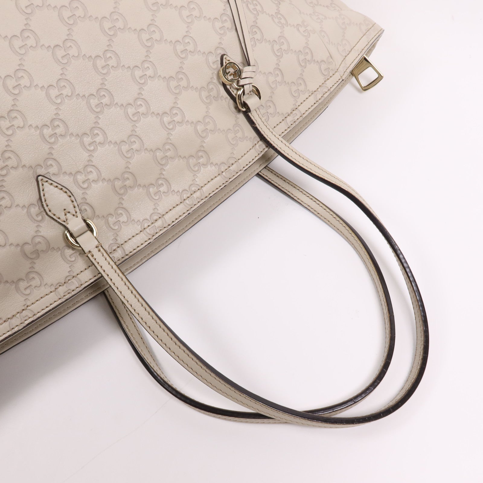 GUCCI 牛皮皮革Tote Bag金扣手挽袋