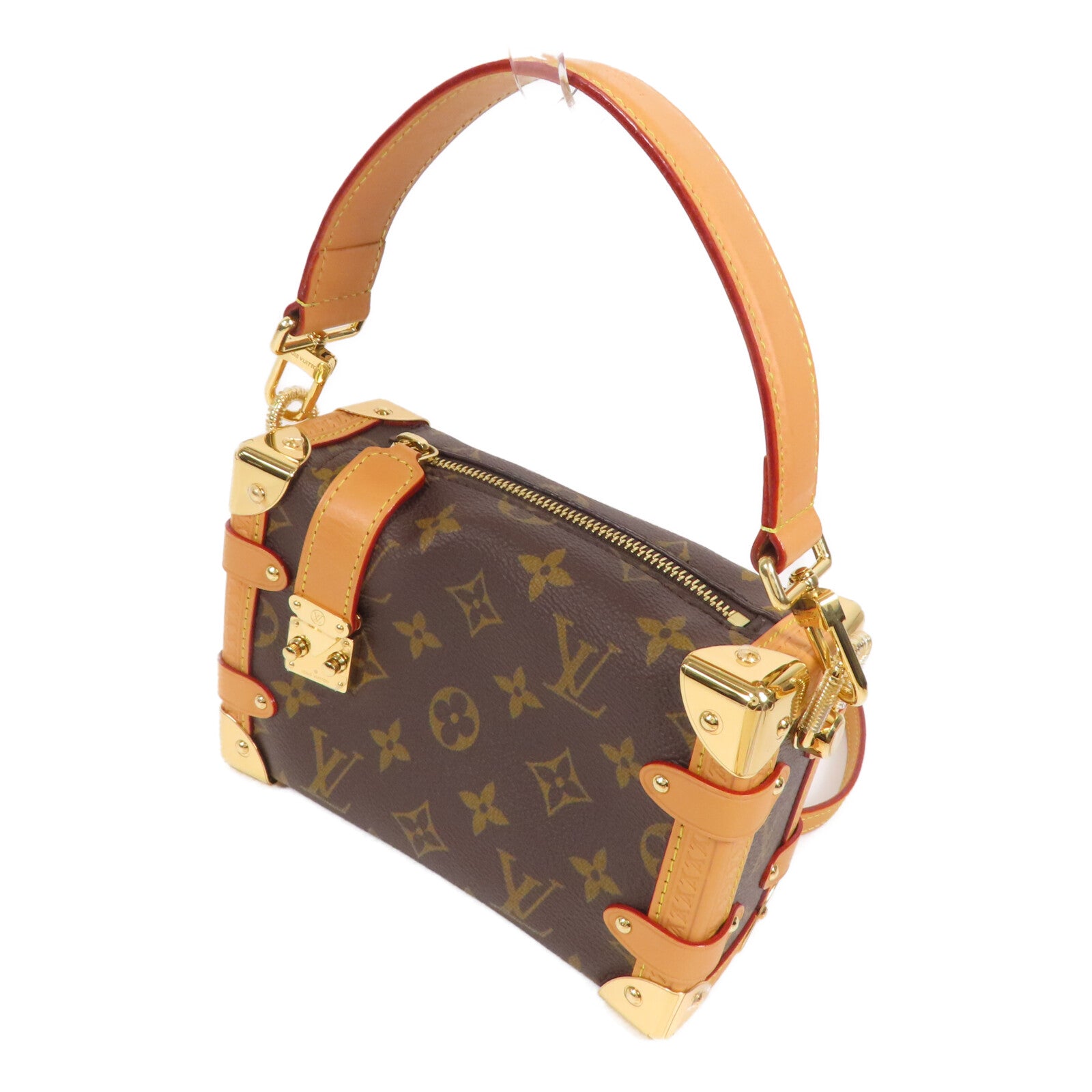 LOUIS VUITTON Monogram Side Trunk PM金扣手挽肩背兩用袋