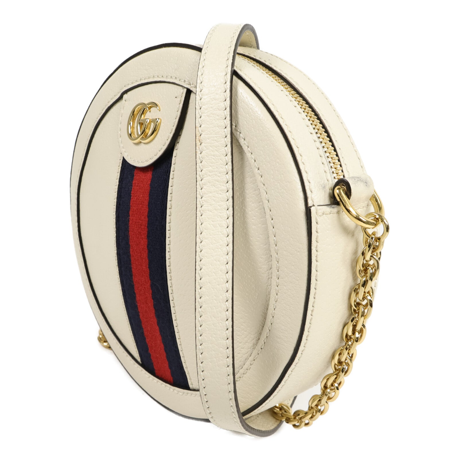 GUCCI 牛皮皮革Ophidia Mini GG Round Bag鏈帶肩背袋