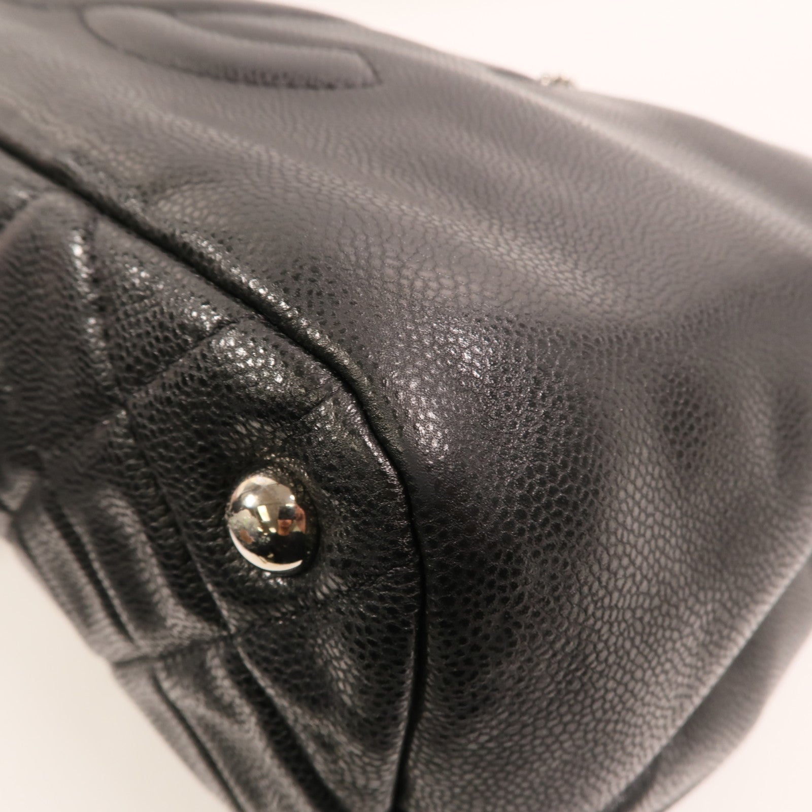 CHANEL 牛皮皮革Chain Shoulder Bag銀扣鏈帶肩背袋