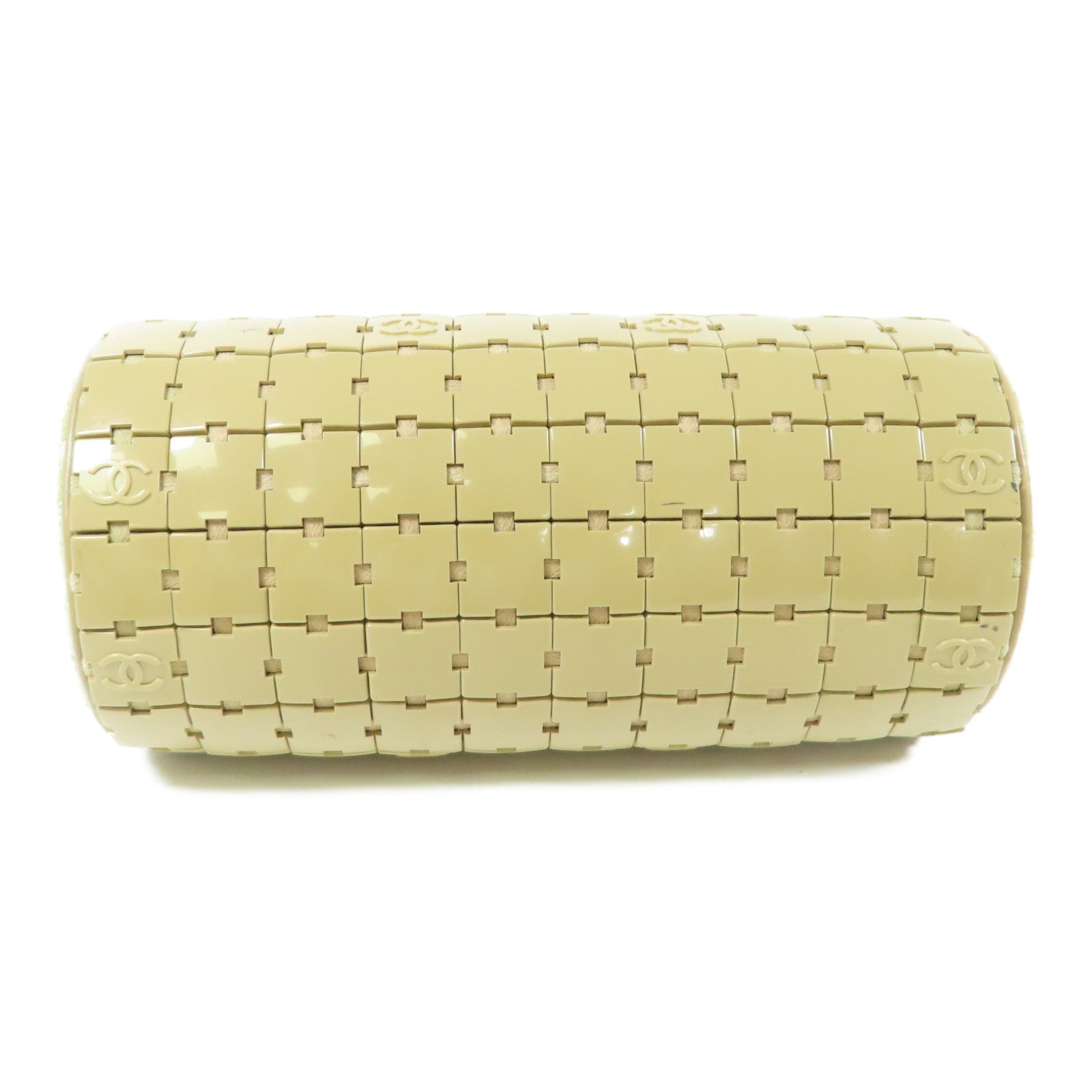 CHANEL PVC/皮革Hand Bag銀扣手挽袋