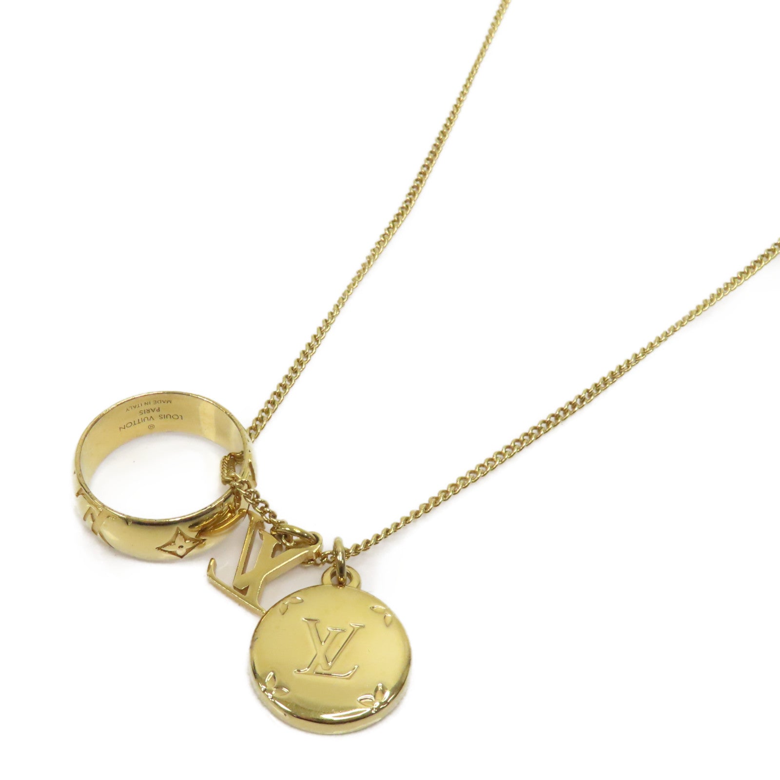 LOUIS VUITTON 金屬Monogram Necklace項鍊