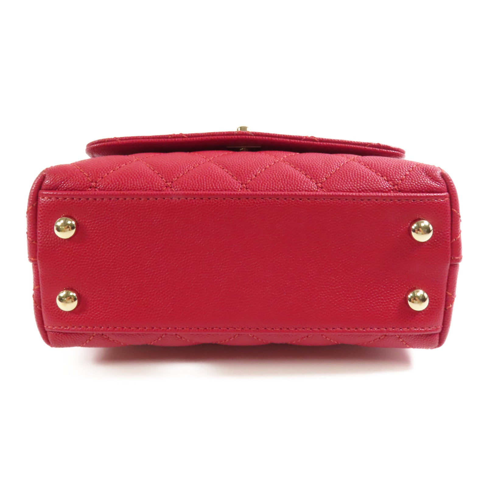 CHANEL 牛皮皮革Mini Coco Handle金扣手挽肩背兩用袋