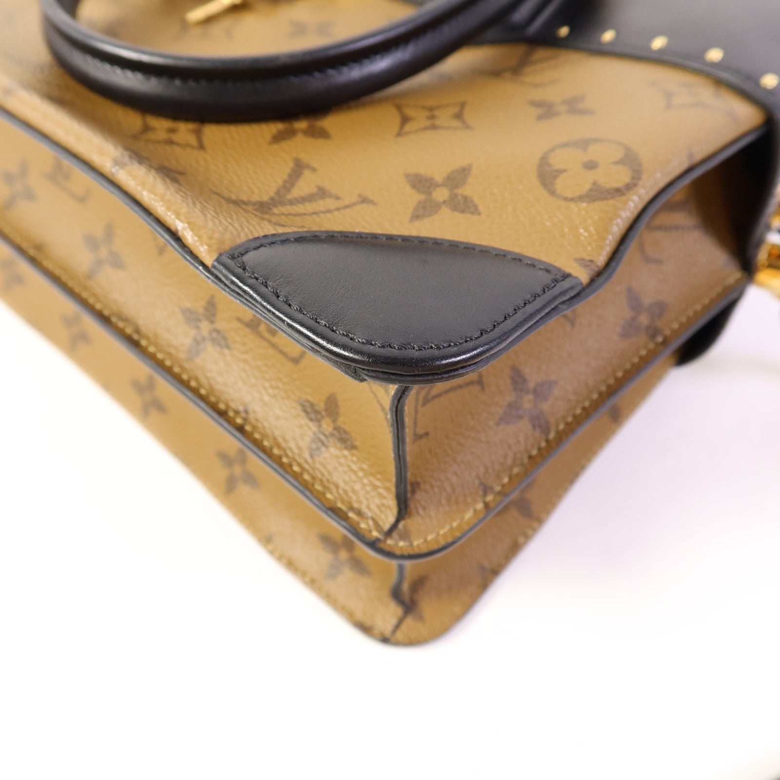 LOUIS VUITTON 【激減優惠】Monogram Reverse City Malle金扣手挽肩背兩用袋