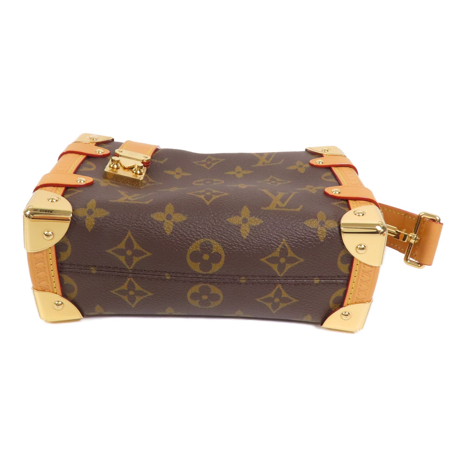 LOUIS VUITTON Monogram Side Trunk PM金扣手挽肩背兩用袋