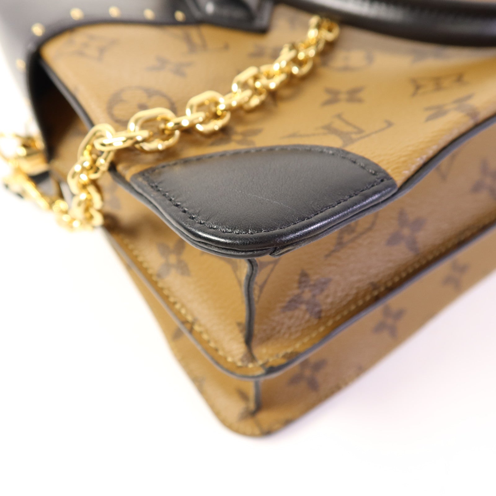 LOUIS VUITTON Monogram Reverse City Malle金扣手挽肩背兩用袋