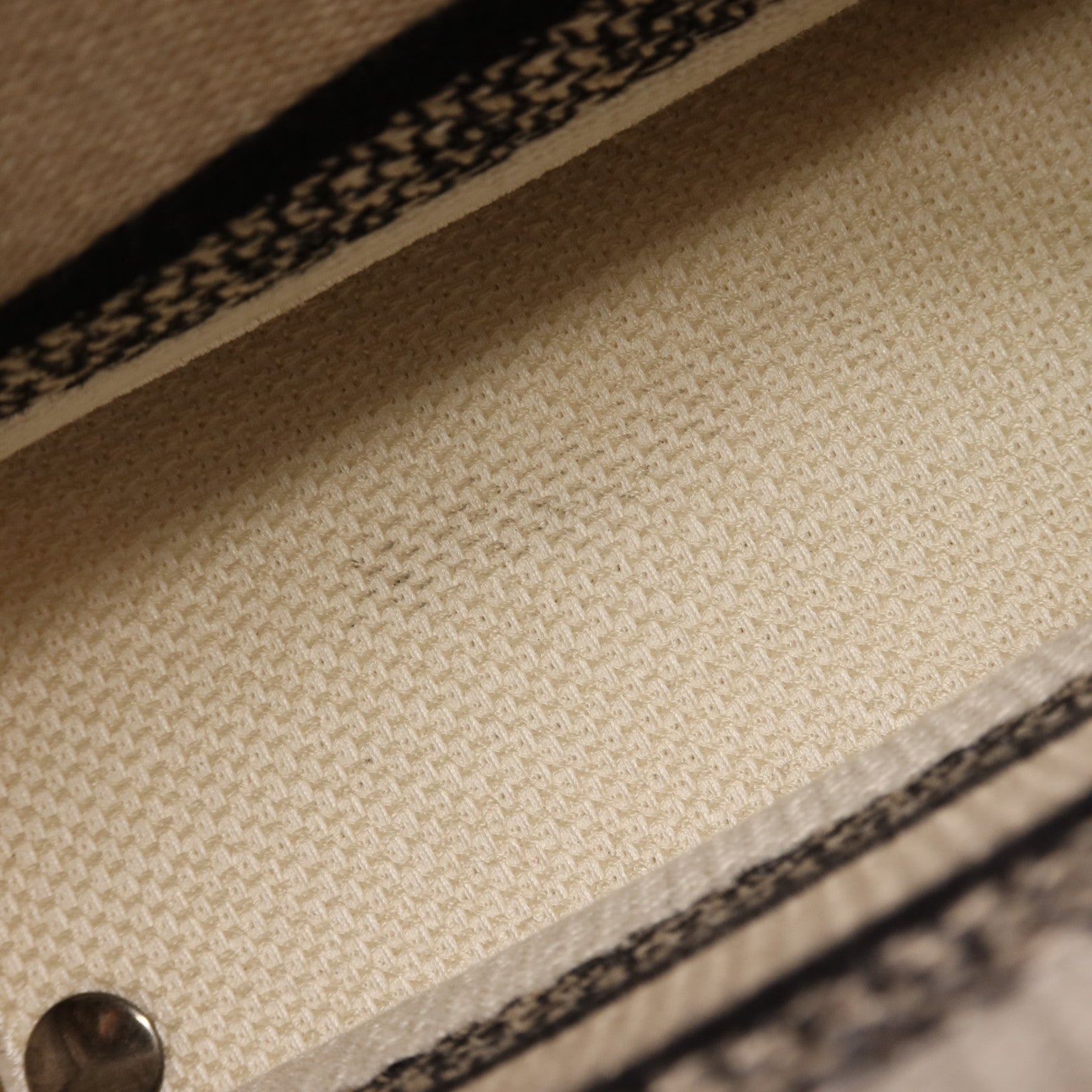 Dior 帆布Lady Dior Medium銀扣手挽肩背兩用袋