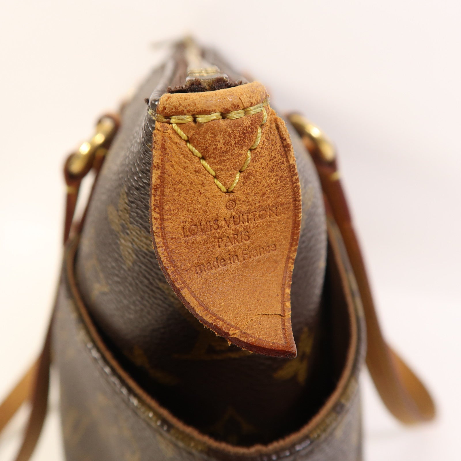 LOUIS VUITTON Monogram Totally PM金扣肩背袋/手挽袋棕色