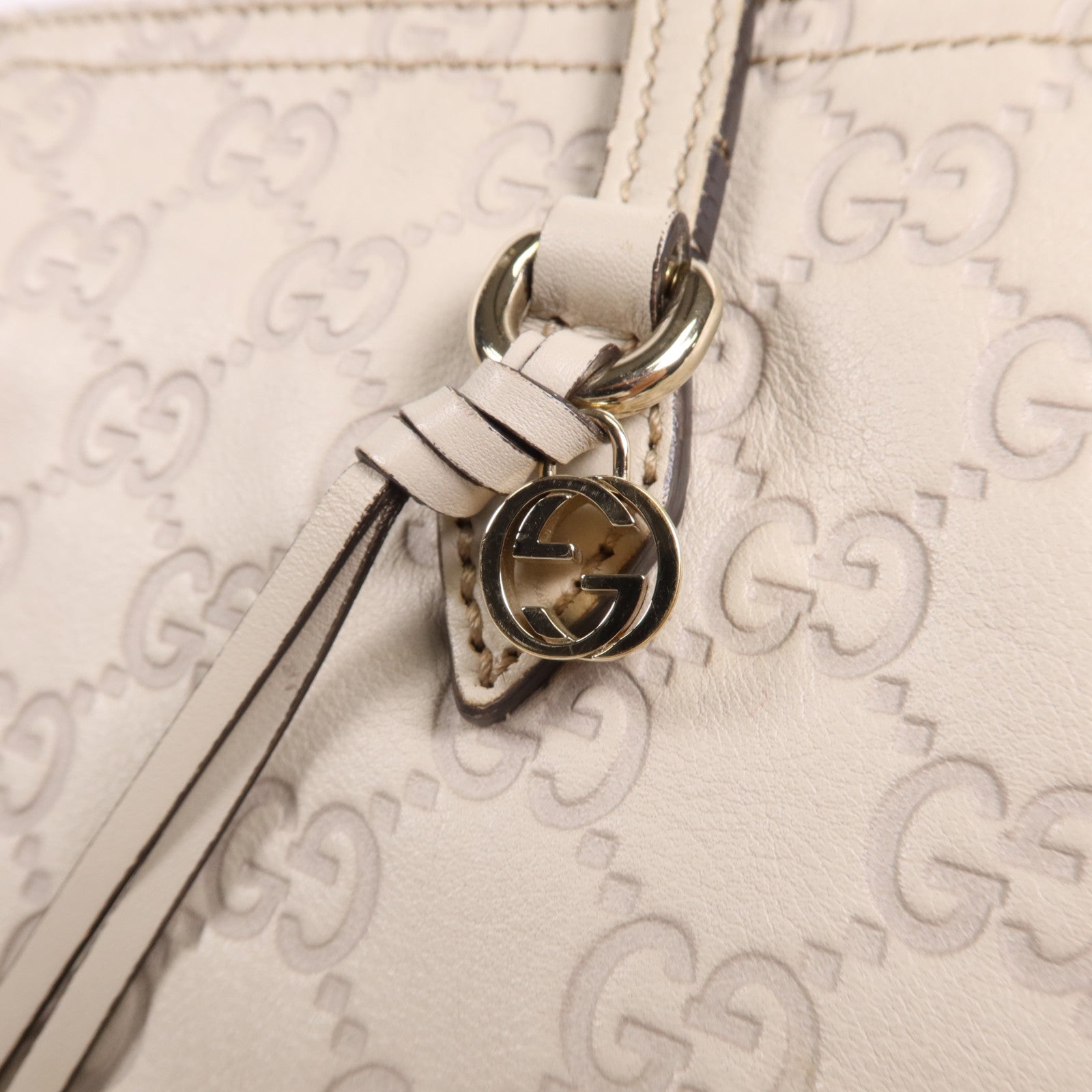 GUCCI 牛皮皮革Tote Bag金扣手挽袋