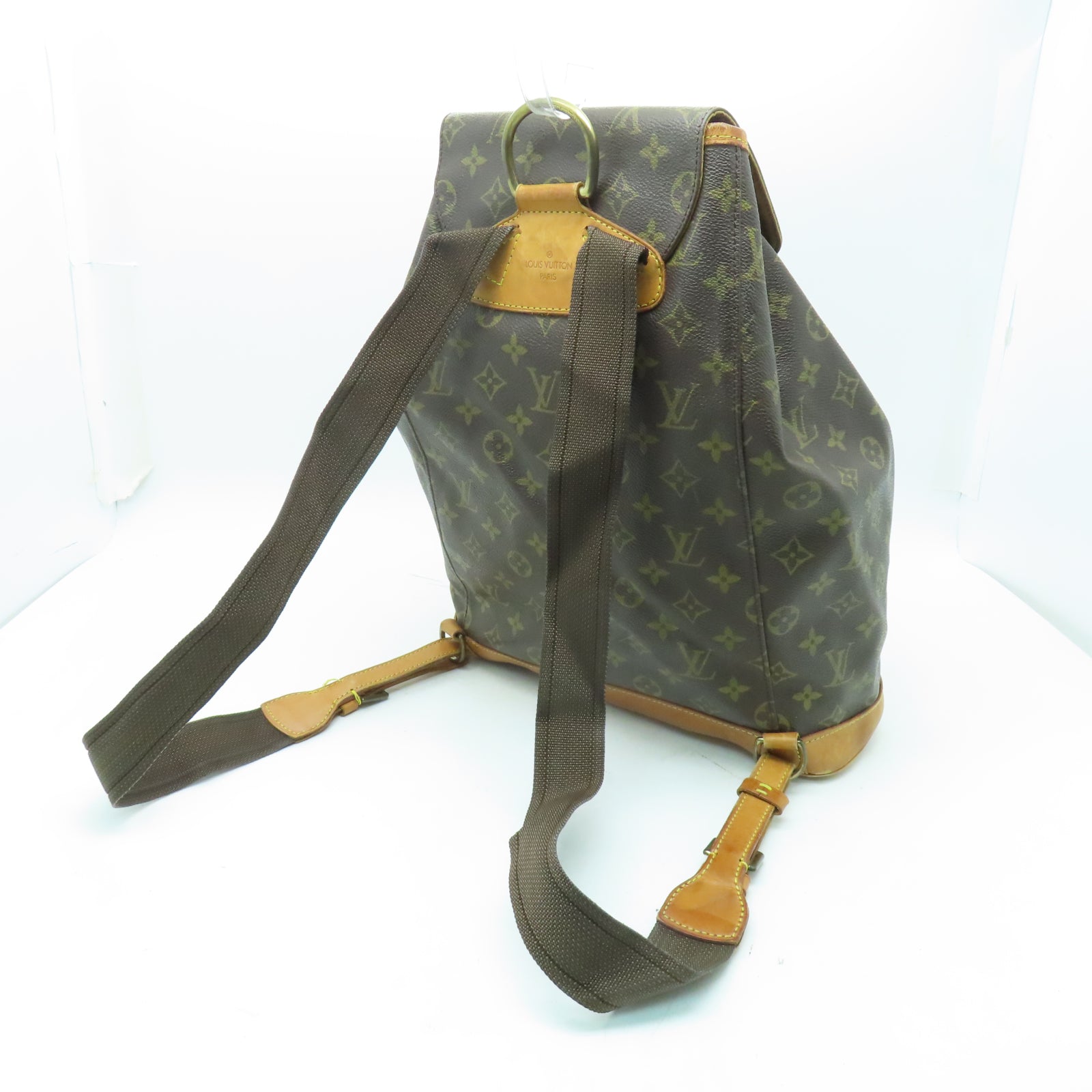 LOUIS VUITTON 【激減優惠】Monogram Montsouris GM金扣背包啡色