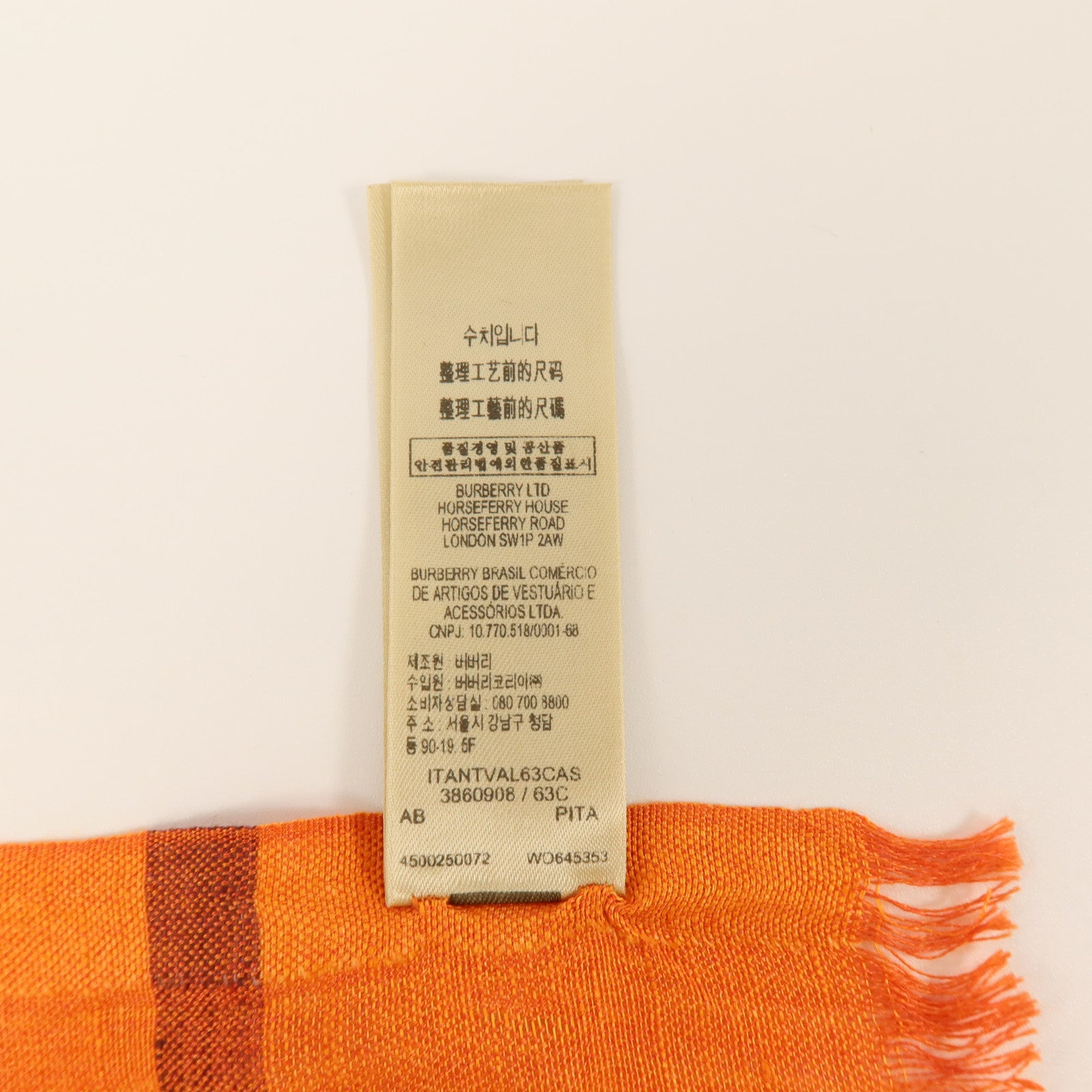 BURBERRY 絲質/麻質Scarf 180x50cm絲巾