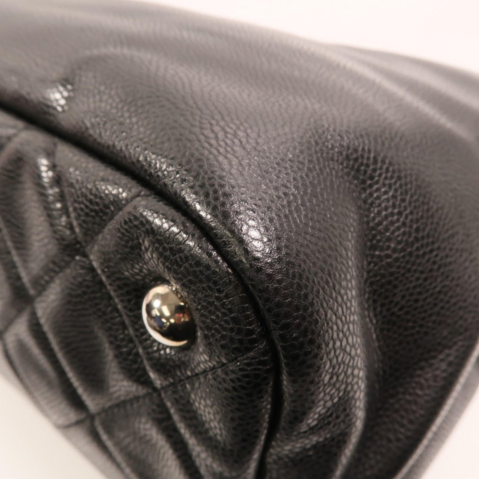 CHANEL 牛皮皮革Chain Shoulder Bag銀扣鏈帶肩背袋