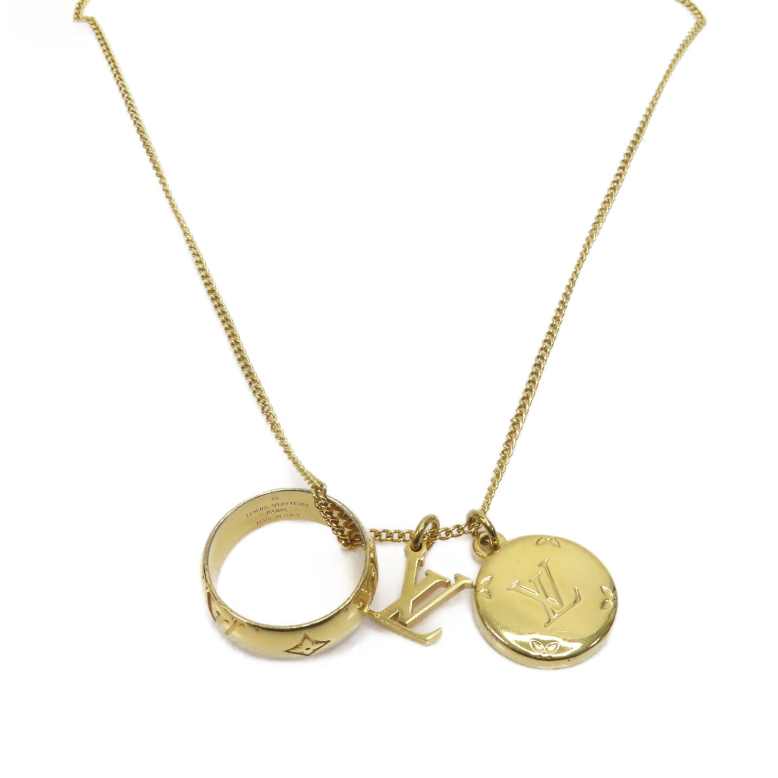 LOUIS VUITTON 金屬Monogram Necklace項鍊