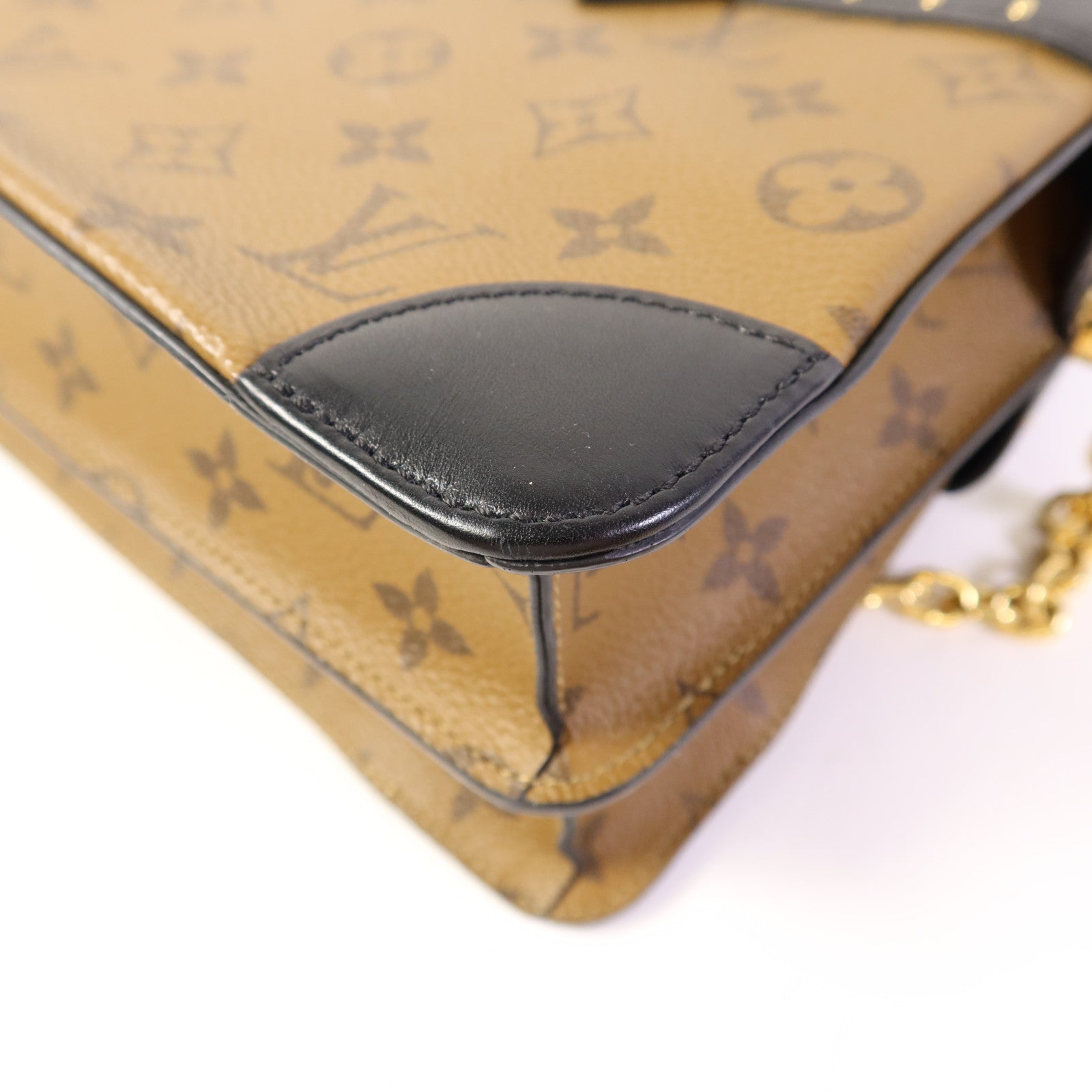 LOUIS VUITTON Monogram Reverse City Malle金扣手挽肩背兩用袋