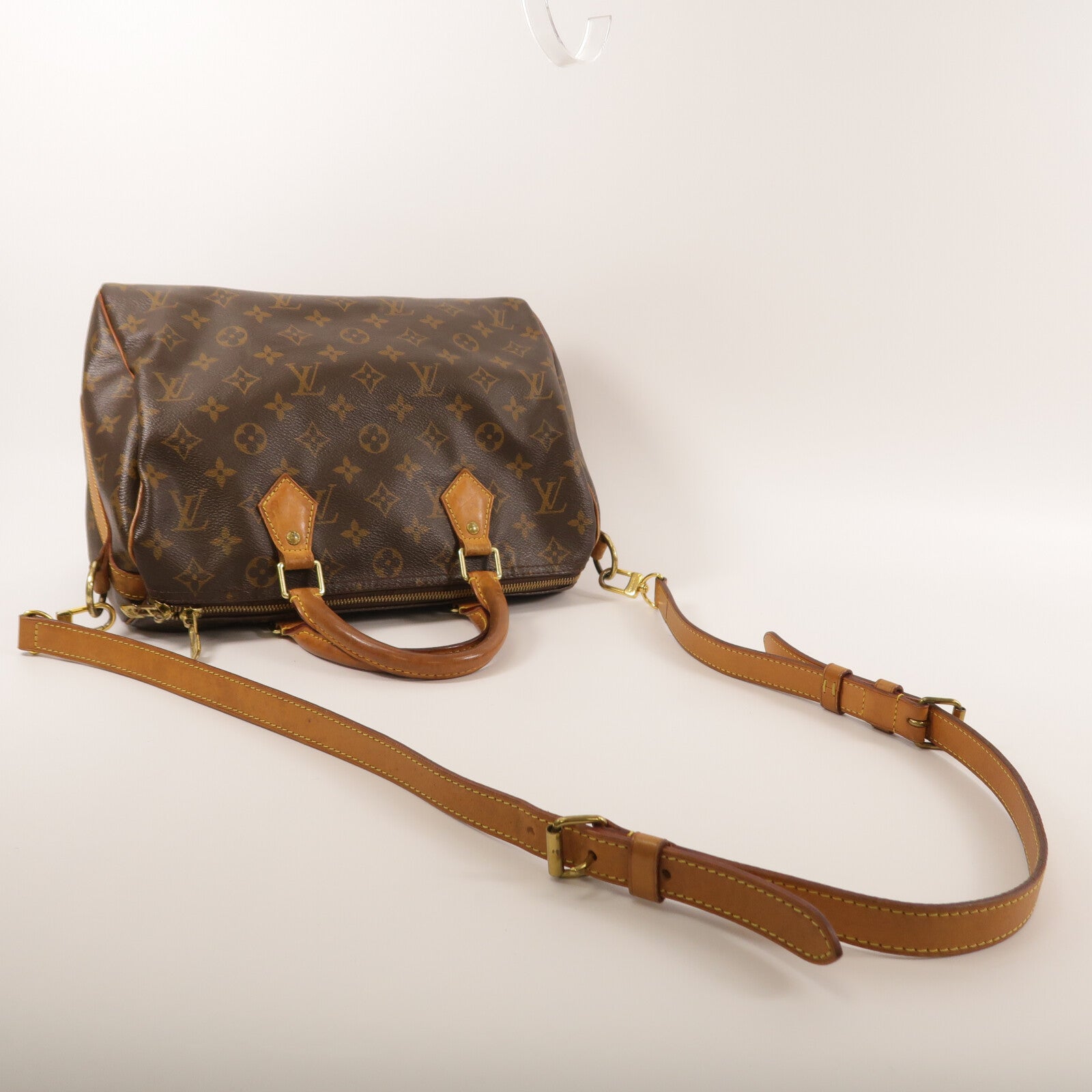 LOUIS VUITTON Monogram Speedy Bandouliere 30手挽肩背兩用袋