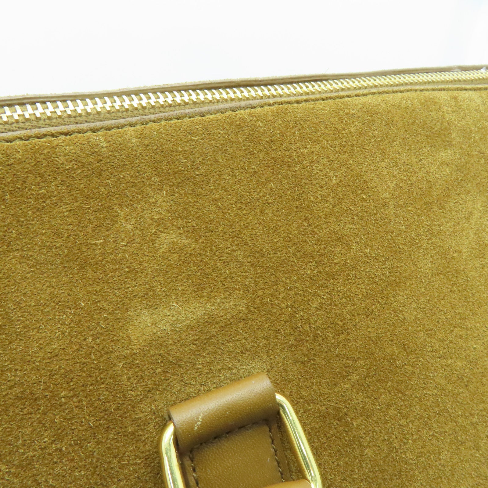 SAINT LAURENT 麂皮皮革2way Shoulder金扣手挽肩背两用袋啡色