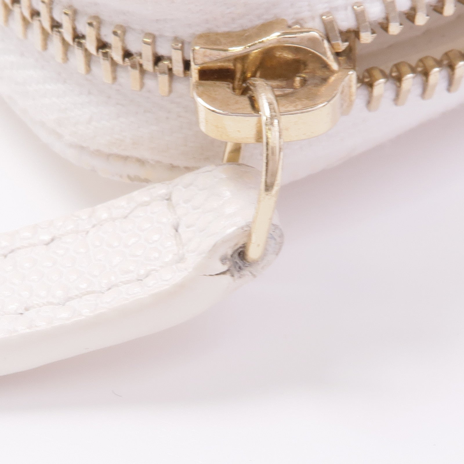 CHANEL 牛皮皮革Zipped Wallet金扣長錢包