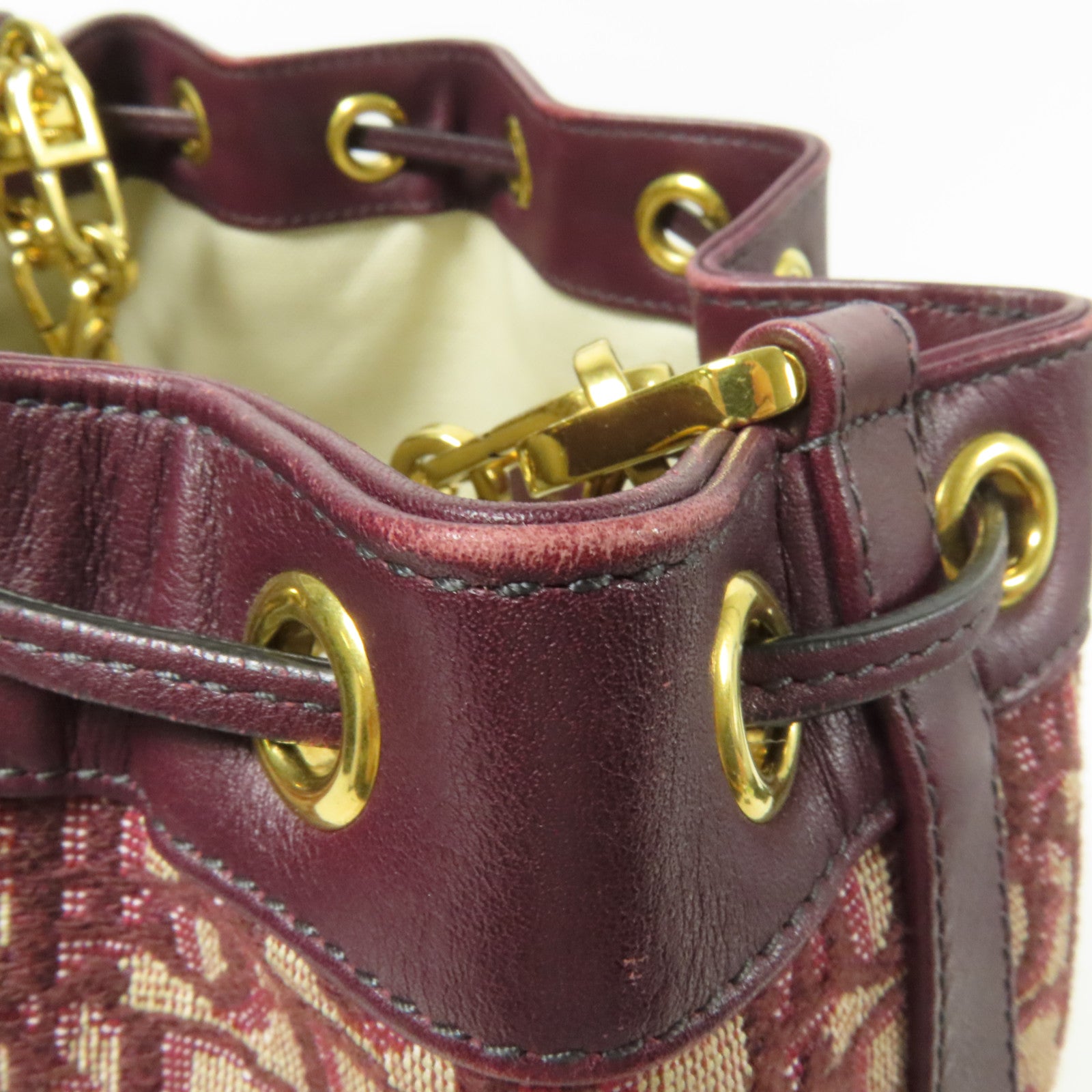 Dior 帆布Oblique Bucket金扣肩背袋