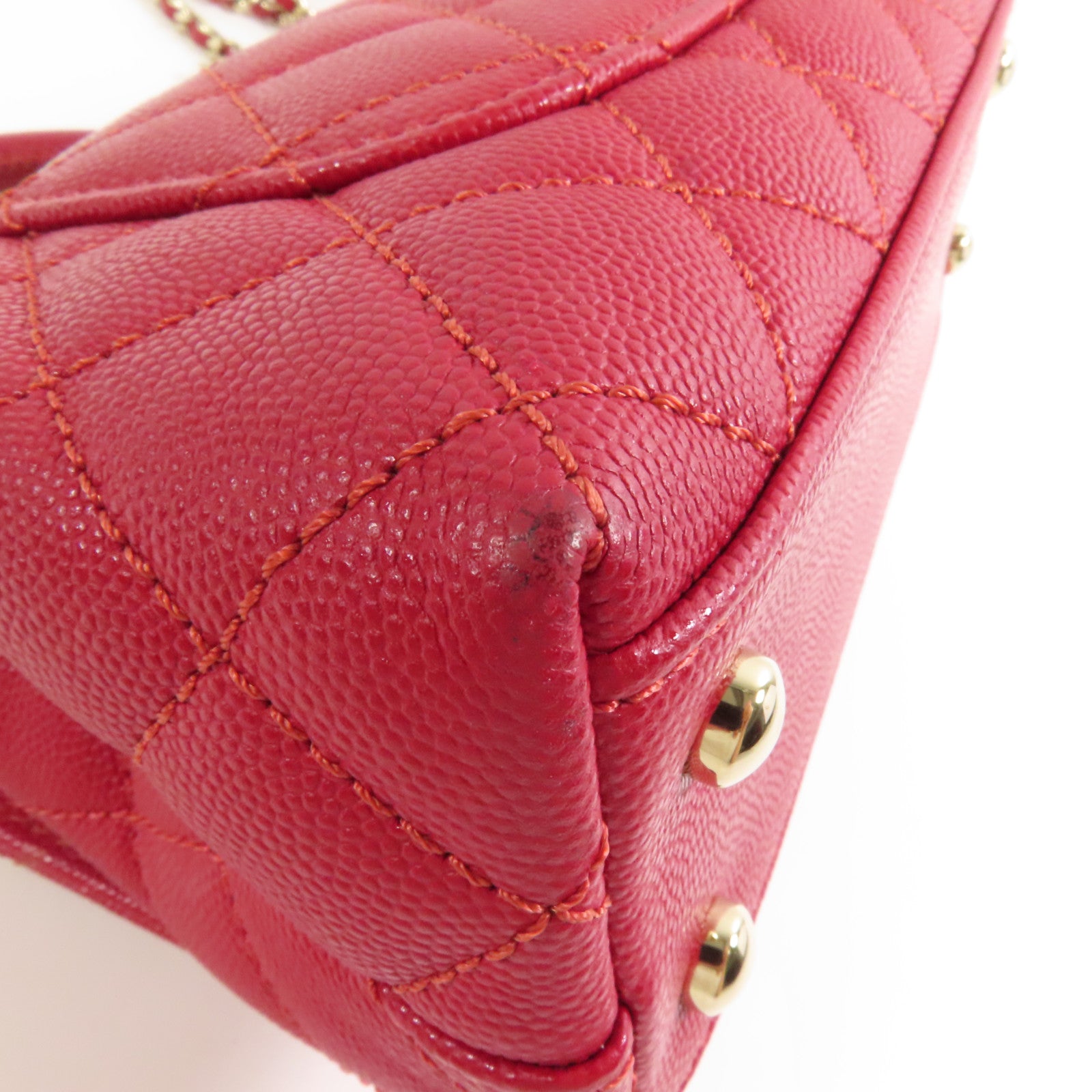 CHANEL 牛皮皮革Mini Coco Handle金扣手挽肩背兩用袋