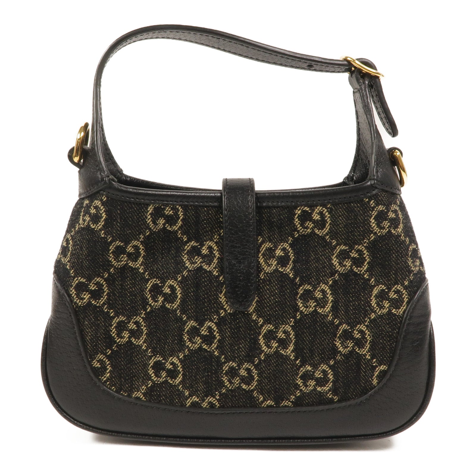 GUCCI 牛仔布Jackie 1961 Mini手挽肩背兩用袋