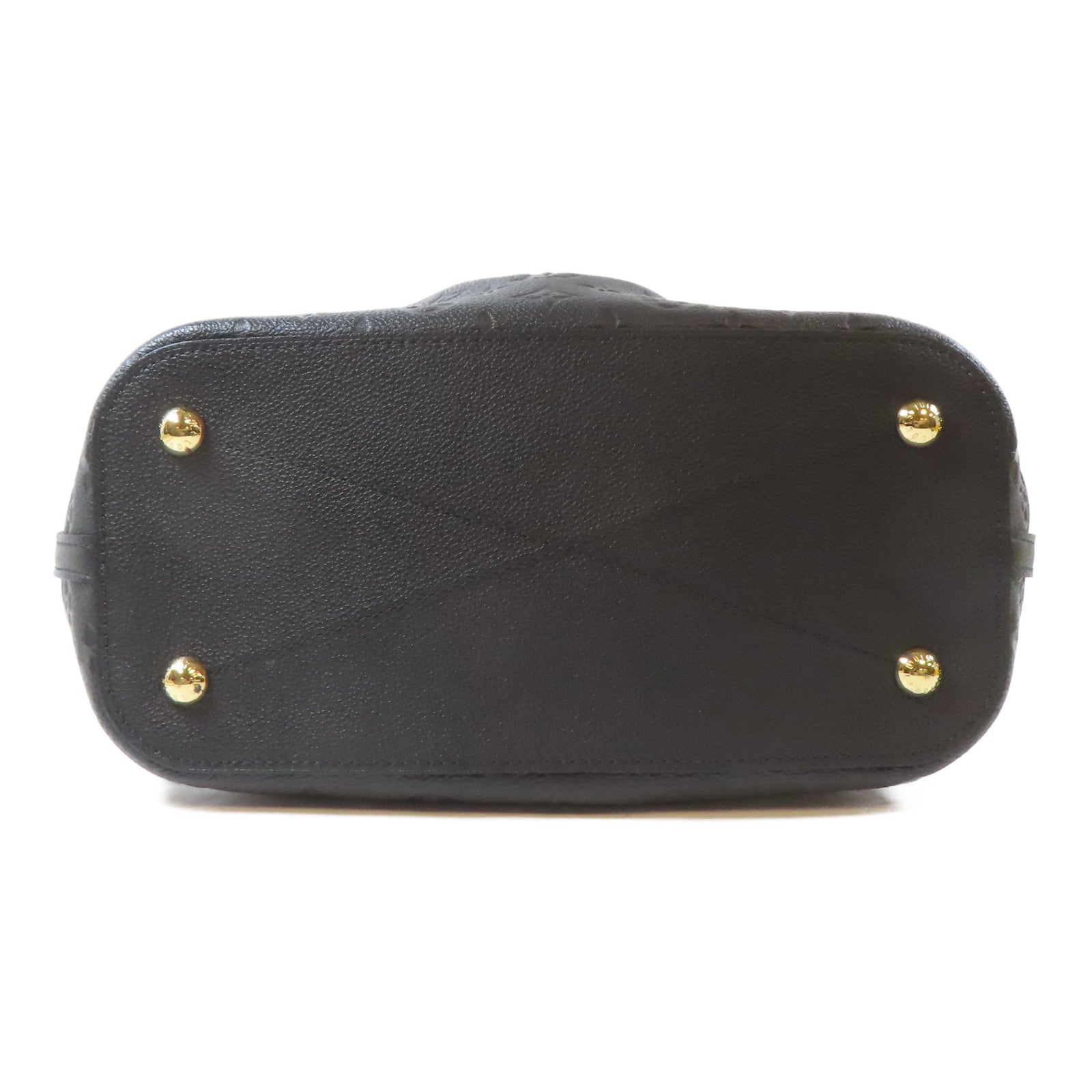 LOUIS VUITTON Monogram Empreinte Mazarine MM金扣手挽肩背兩用袋黑色