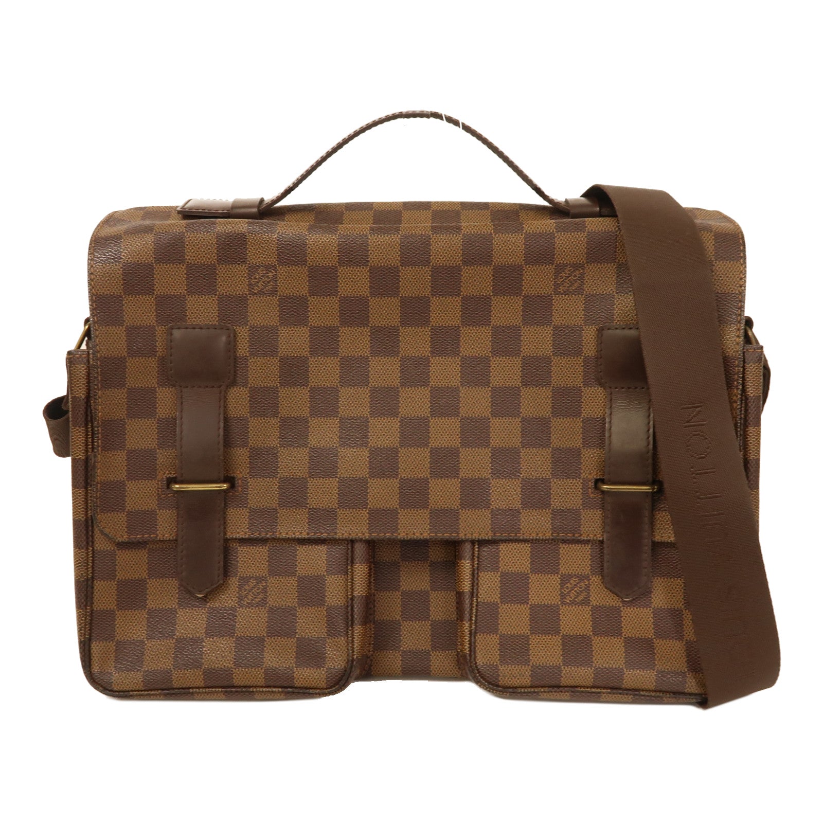 LOUIS VUITTON【激減優惠】 Damier Broadway金扣手挽肩背兩用袋啡色